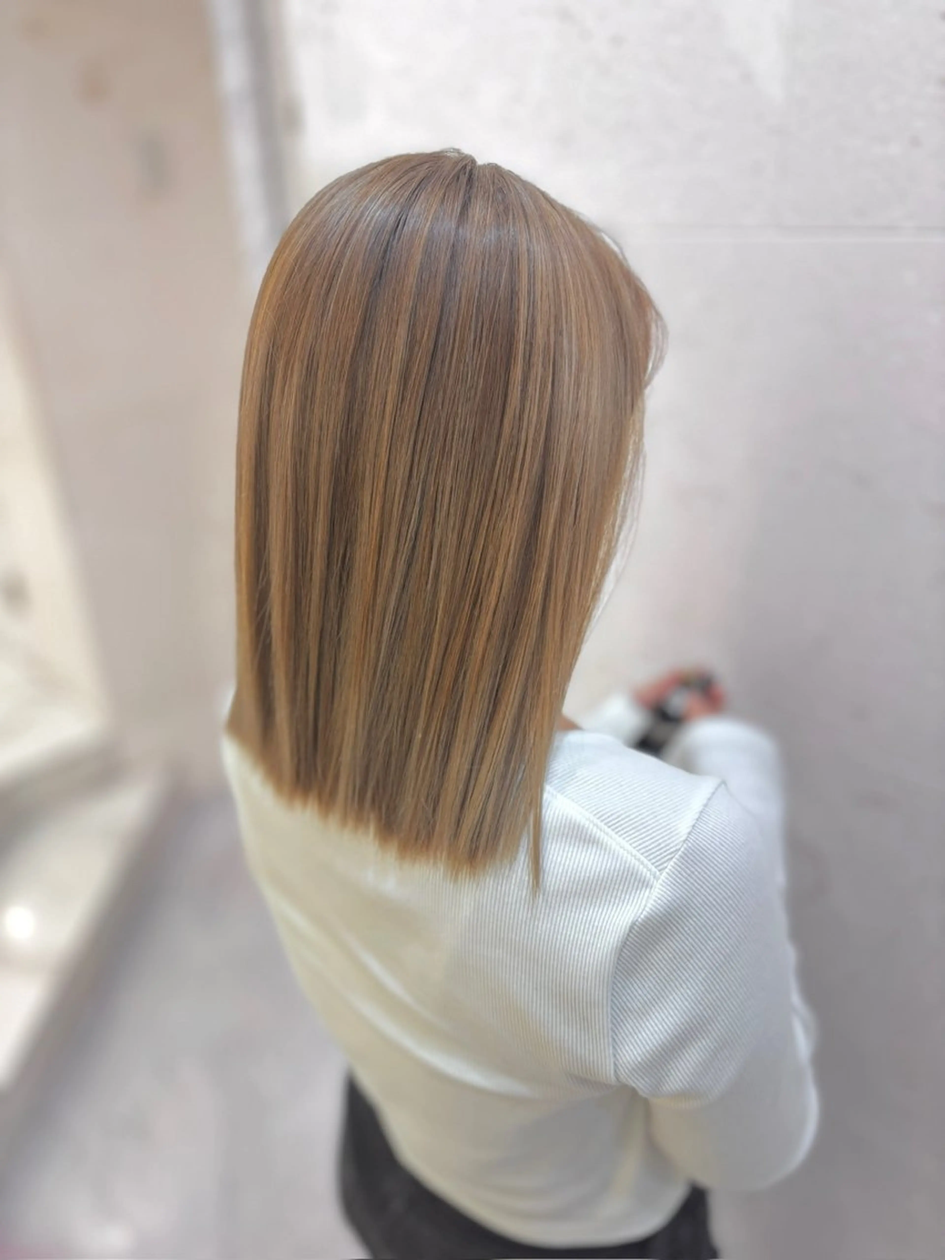 カラー ベージュカラー ハイライトカラー ミルクティーベージュ カット ヘアカラー トリートメント 🫧Shanti🫧 ばんだいのヘアスタイル