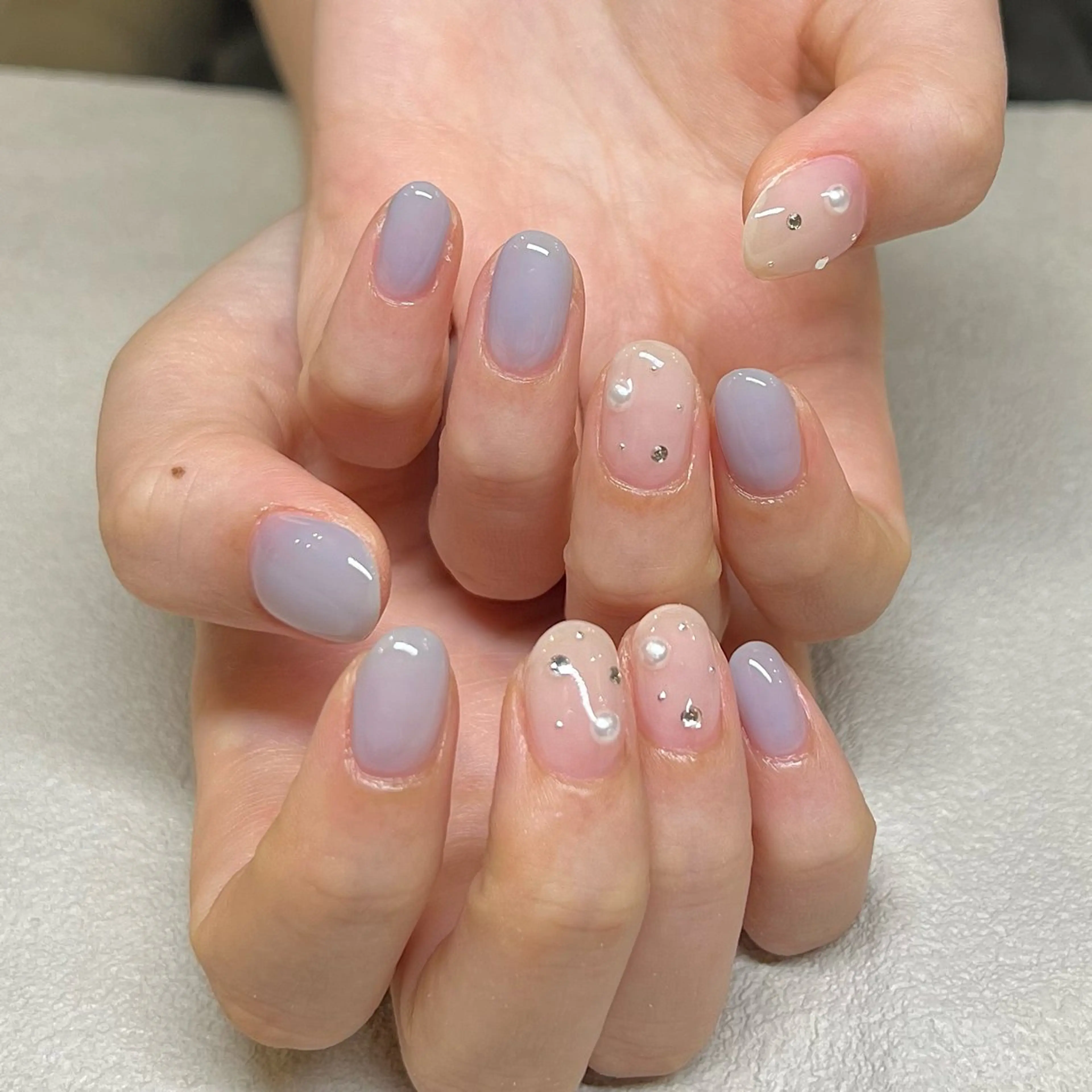 ネイル ストーンネイル ハンドネイル 鶴田୨ৎmaison de NALIのネイルデザイン