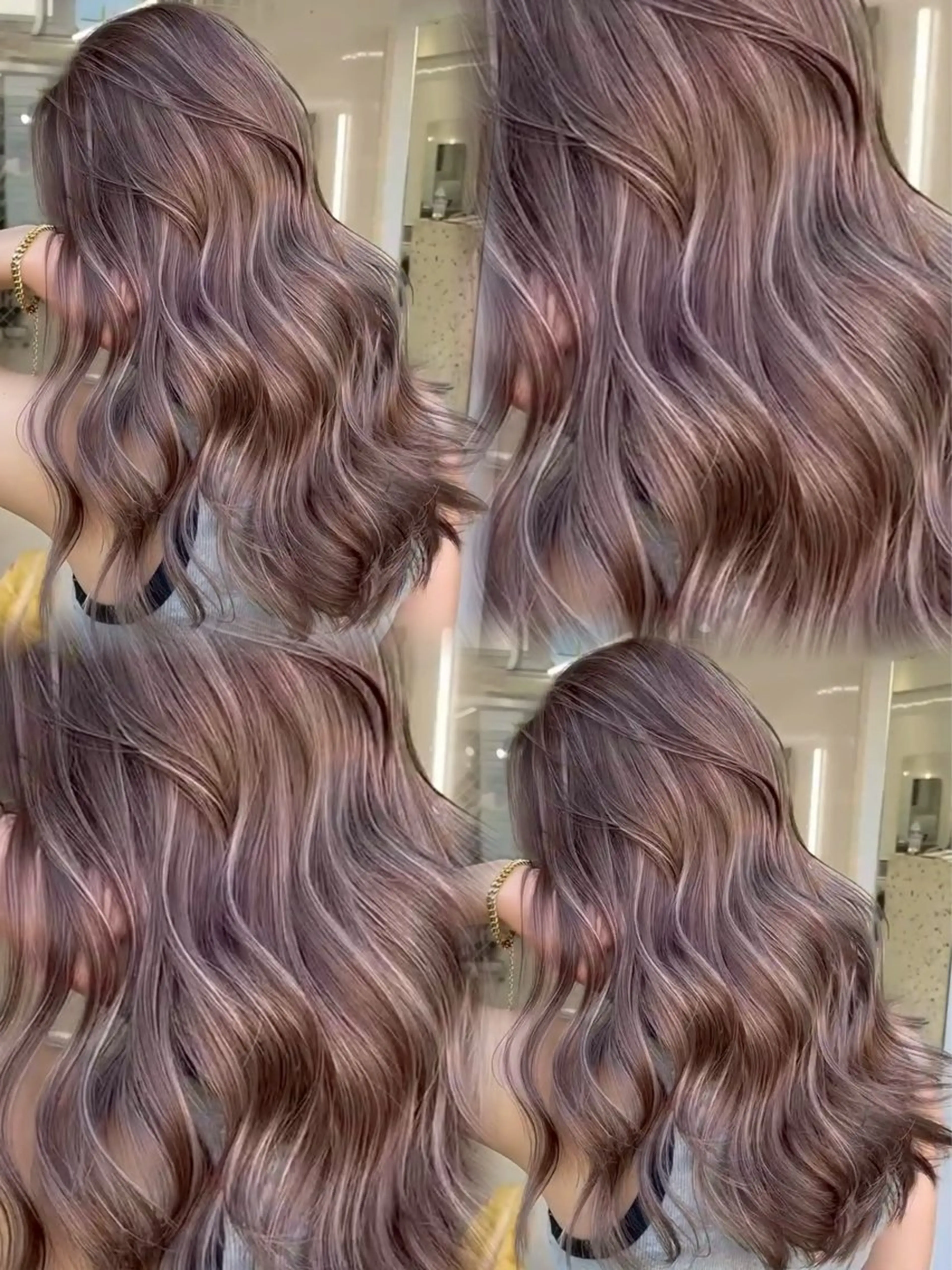 ロング カラー ハイライトカラー ハイライト ヘアカラー トリートメント 表参道/ハイライト バレイヤージュのヘアスタイル