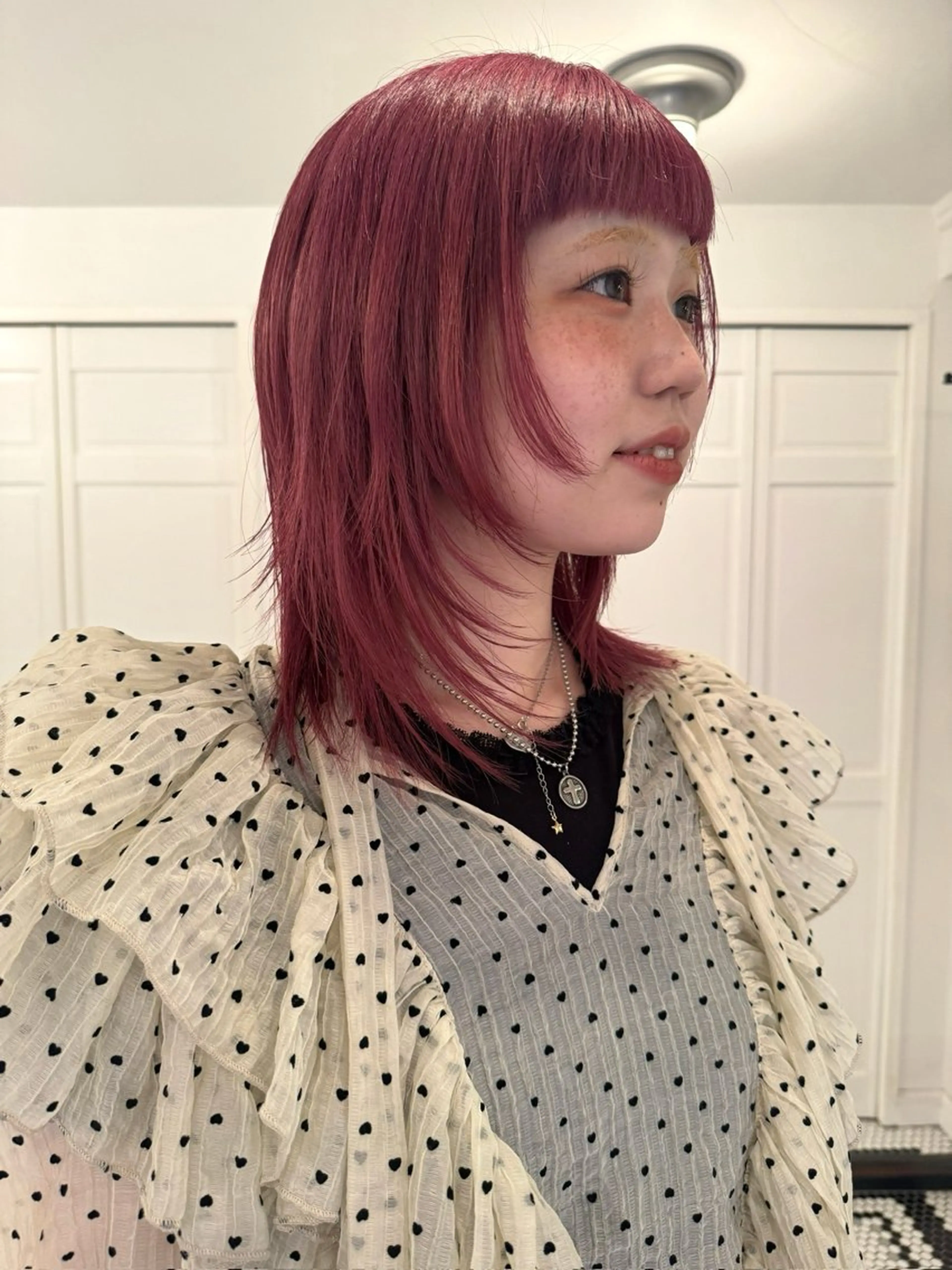 カラー ヘアカラー ブリーチカラー🎀 韓国風/寺門美優のヘアスタイル