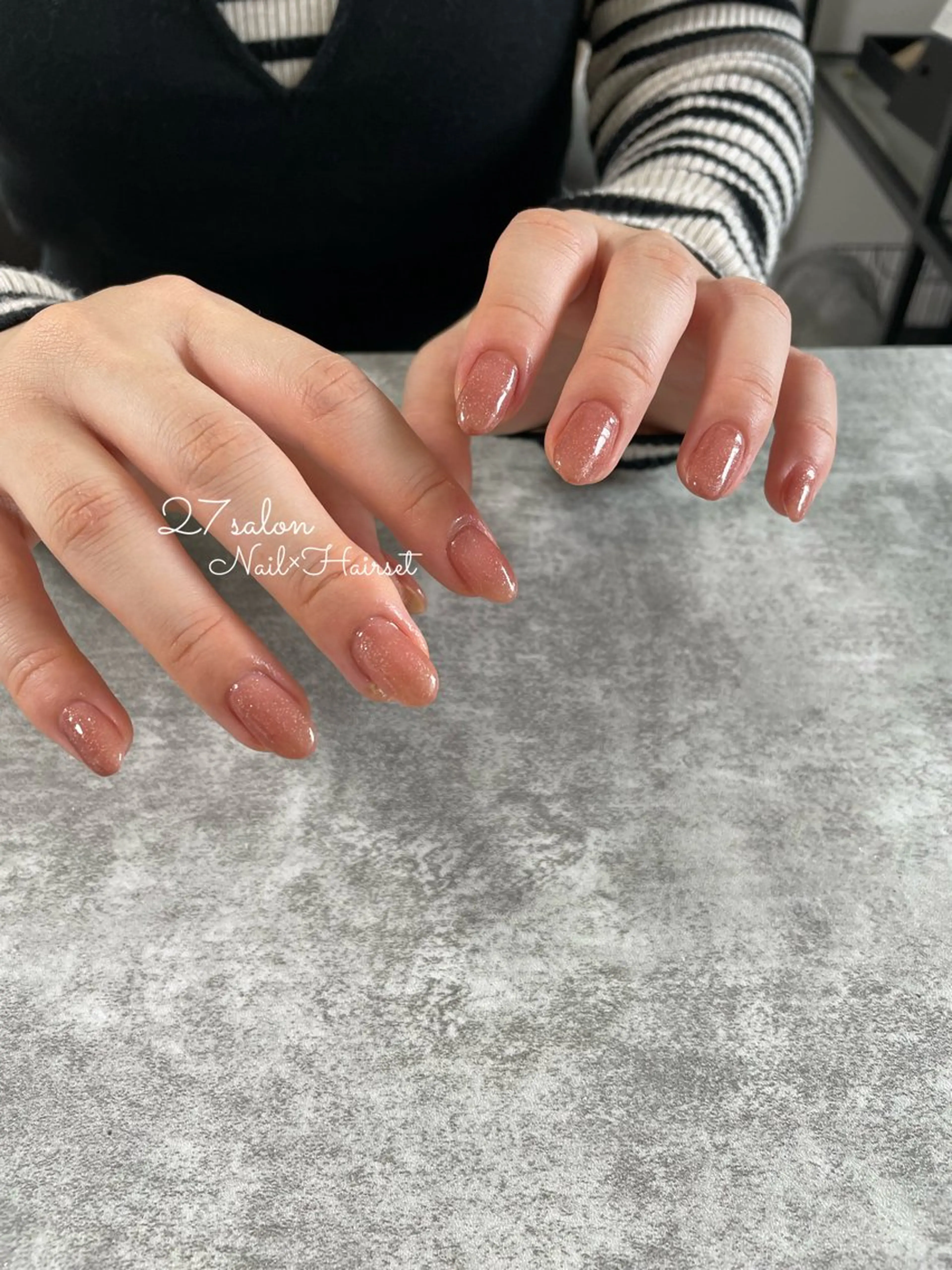 ネイル ラメ(グリッター) ワンカラーネイル 27salon yuinaのネイルデザイン