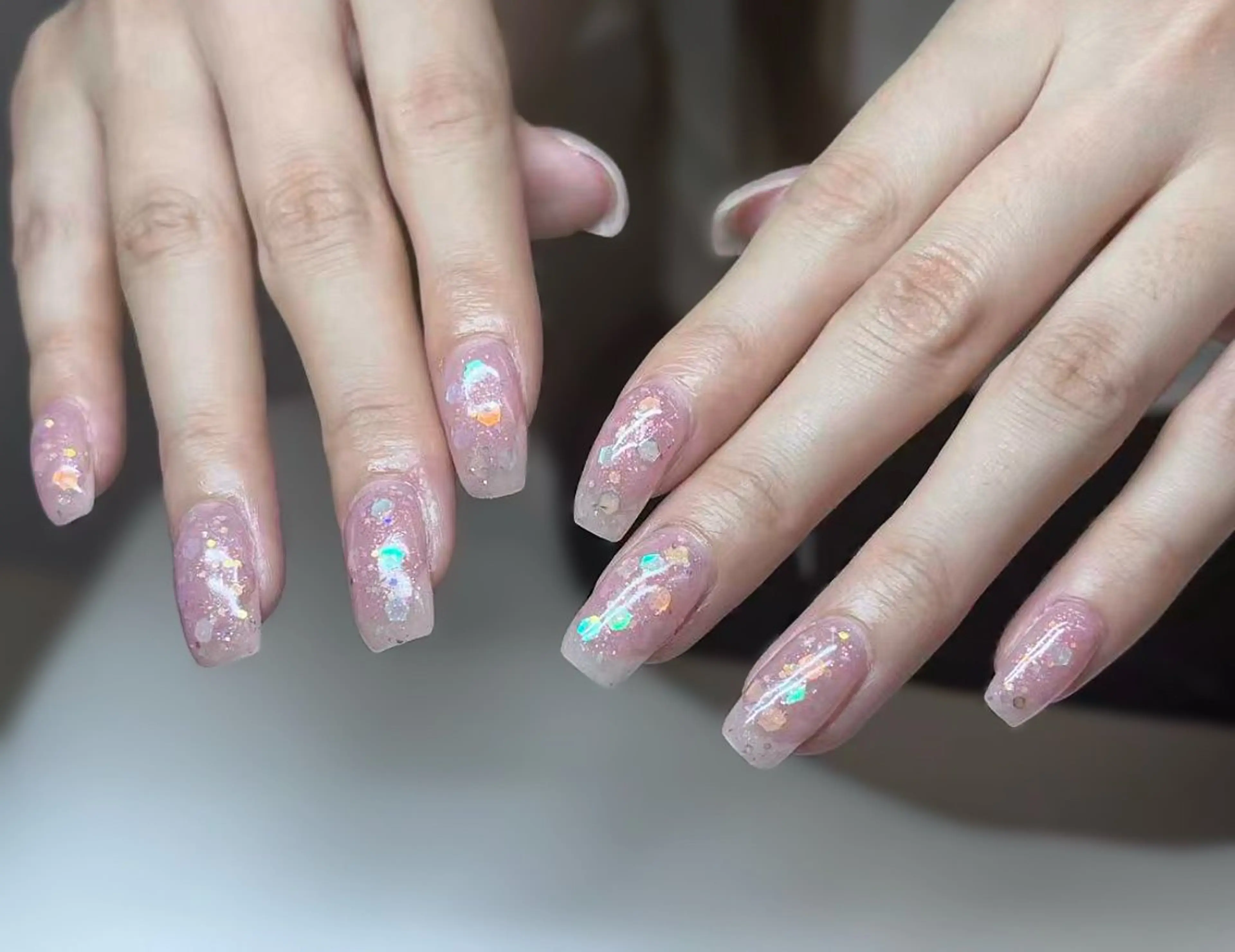 ネイル ハンドネイル ハンドケア Kaka_ パラジェル、長さだしのネイルデザイン