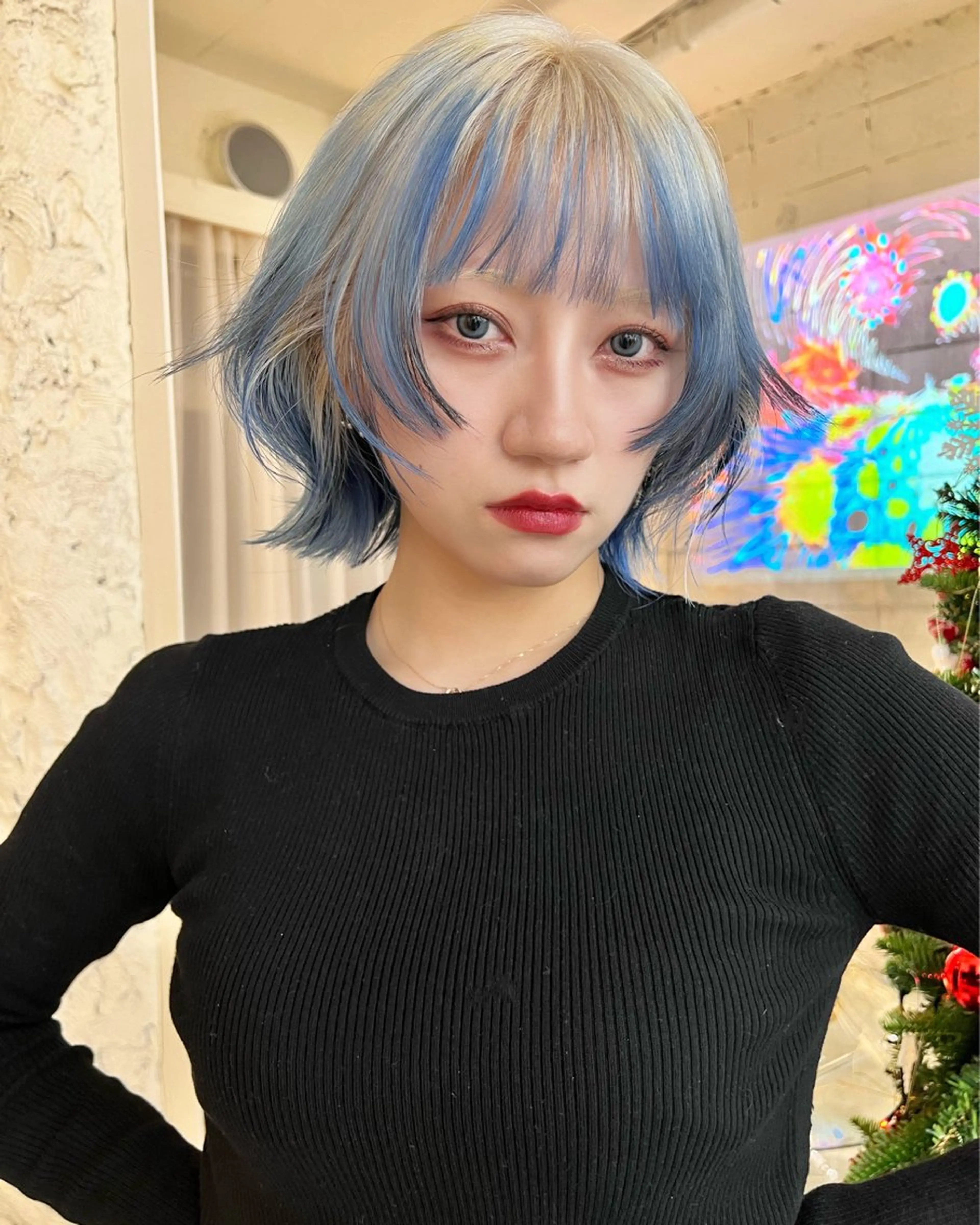 ミディアム カラー haco＋所属・圧倒的デザイン力 店長🎨RENAのヘアスタイル