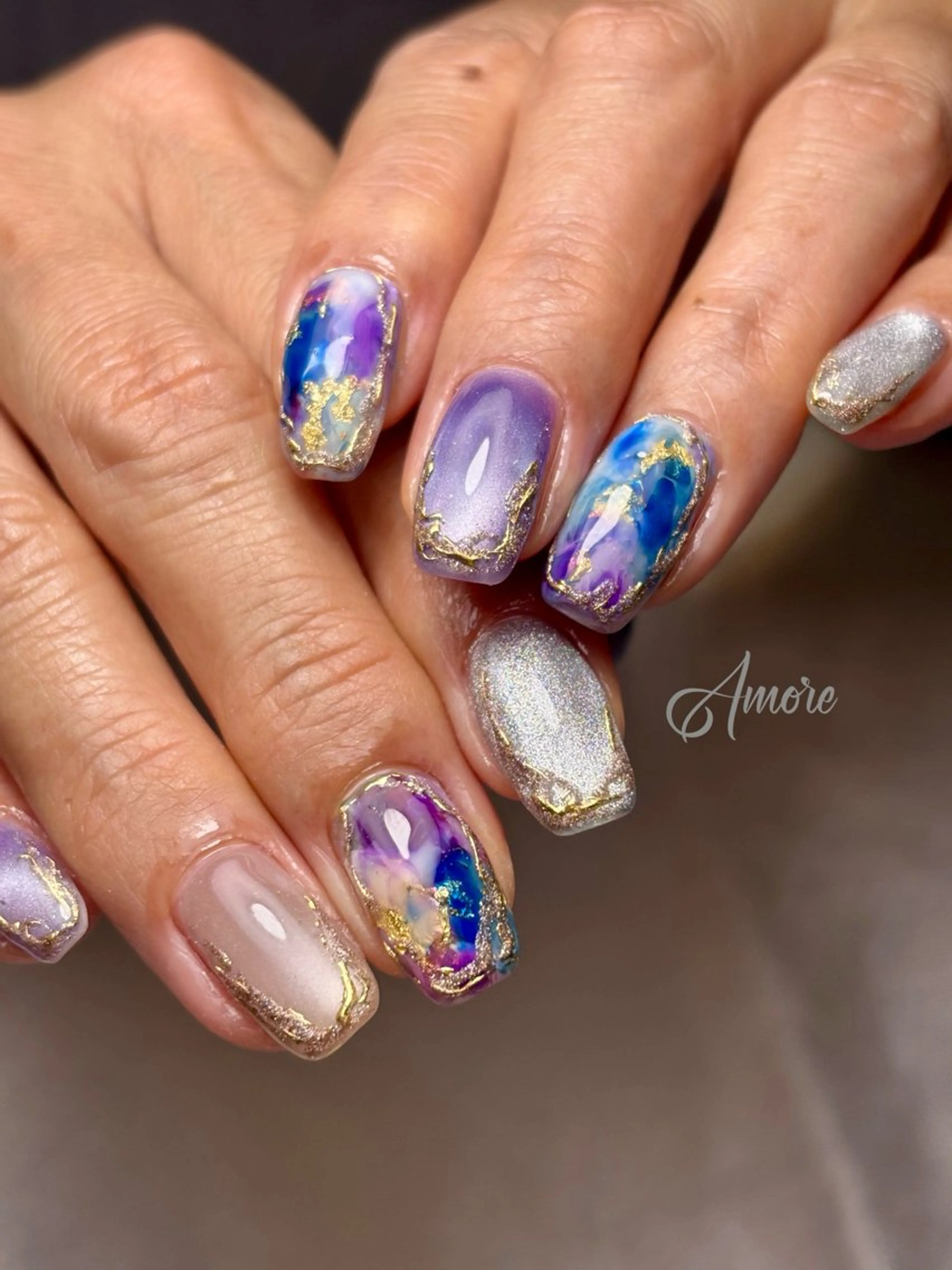 ネイル 桜ネイル ジェルネイル キラキラネイル 韓国ネイル マグネットネイル You kyehwaのネイルデザイン