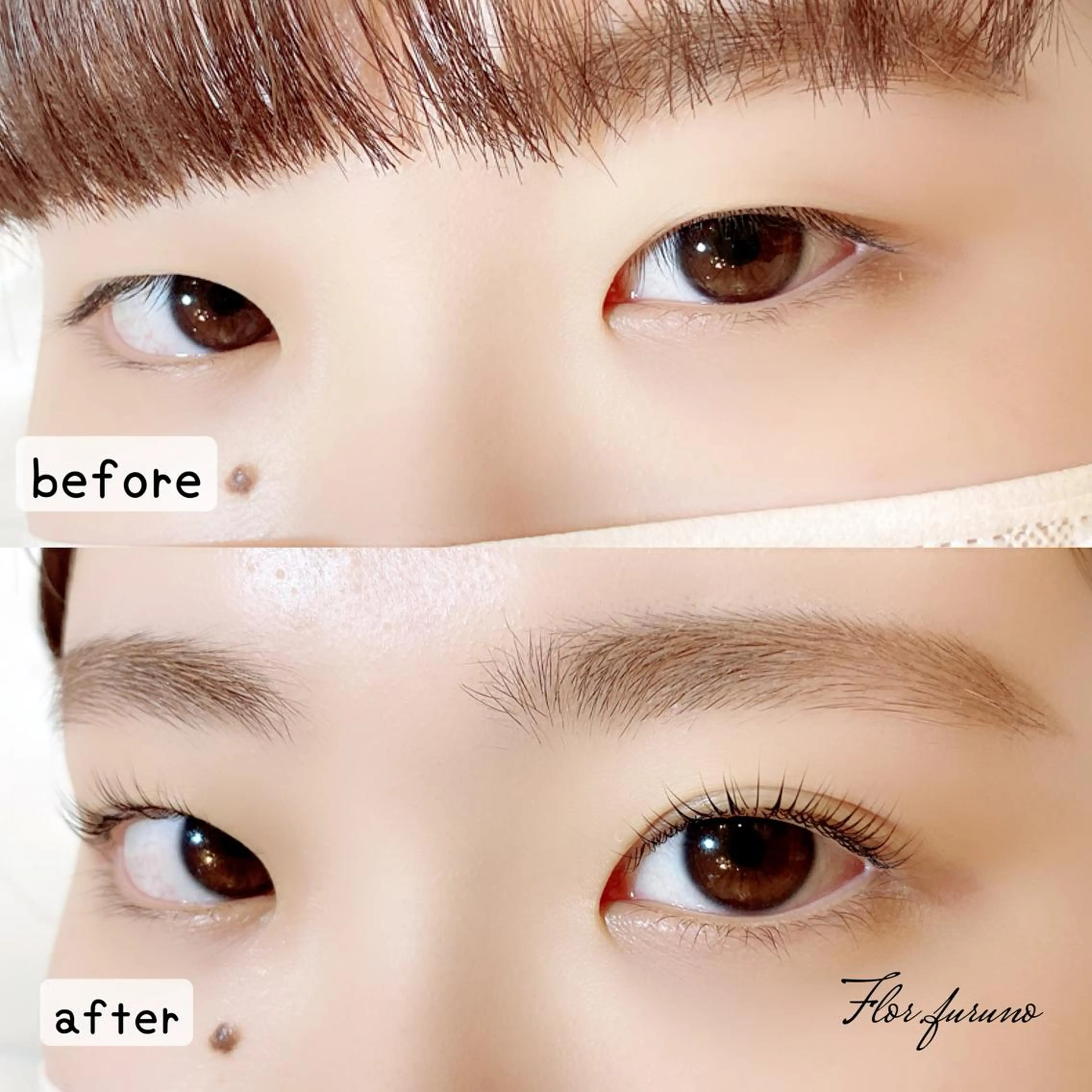 マツエク・マツパ アイブロウ パリジェンヌラッシュリフト マツパ Flor上大岡 ＊フルノ リナ＊のマツエク・マツパデザイン