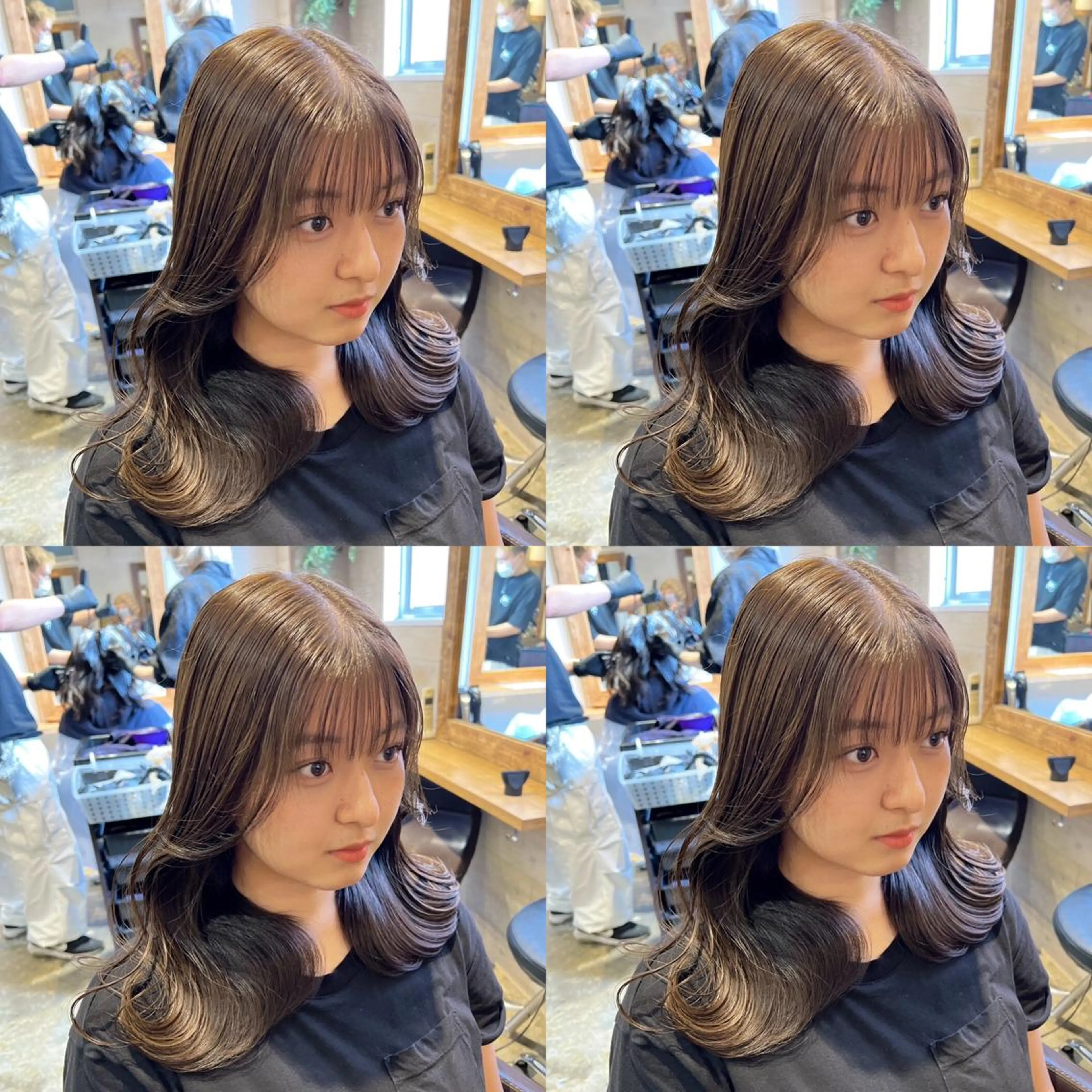 ミディアム カラー カット ヘアカラー トリートメント レイヤー×髪質改善 マネージャー安藤光司のヘアスタイル