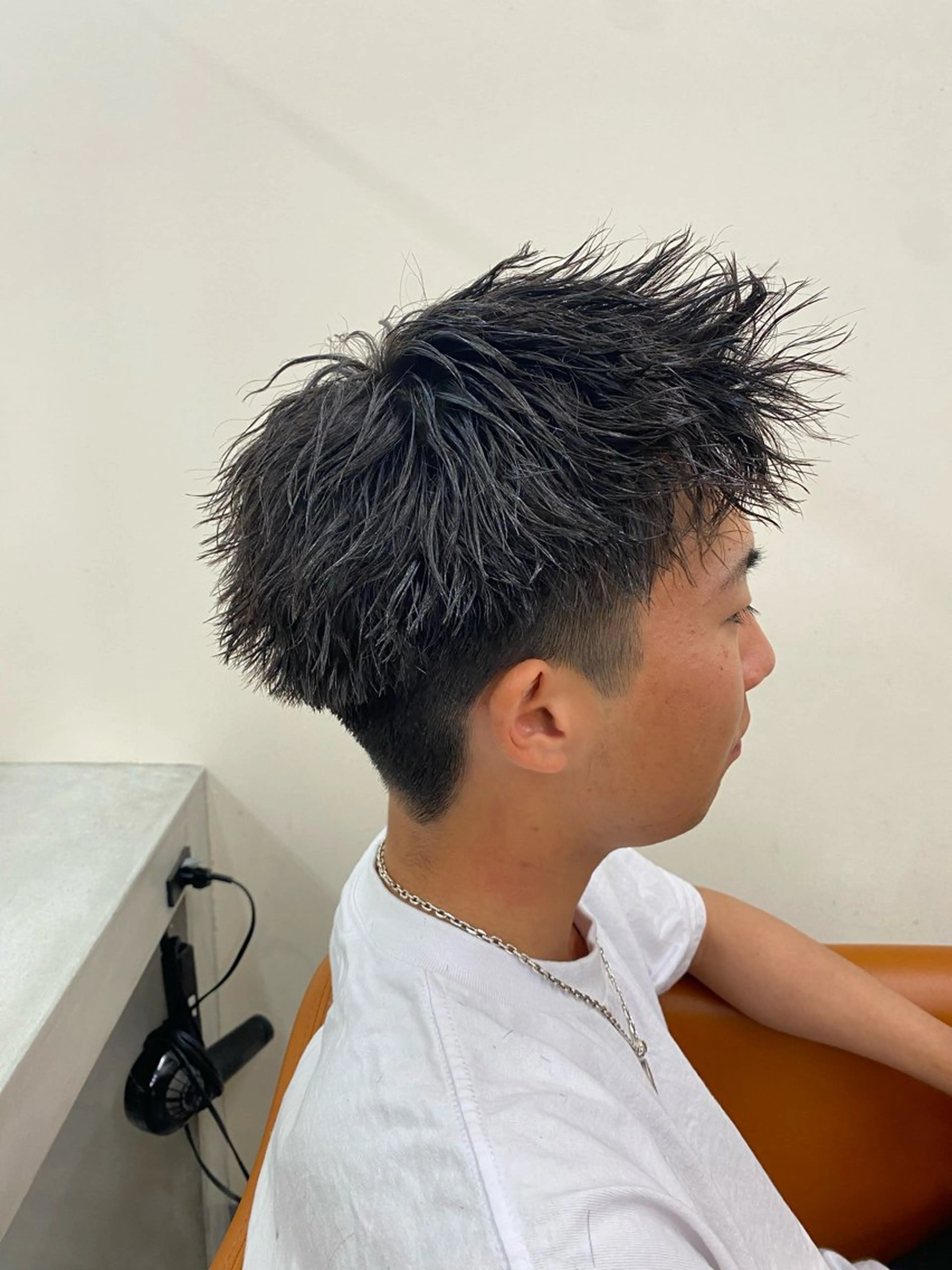 メンズ センターパート フェードカット マッシュ メンズパーマ メンズツイストパーマ パーマ／京都駅 ／メンズ/藤井　翔のヘアスタイル