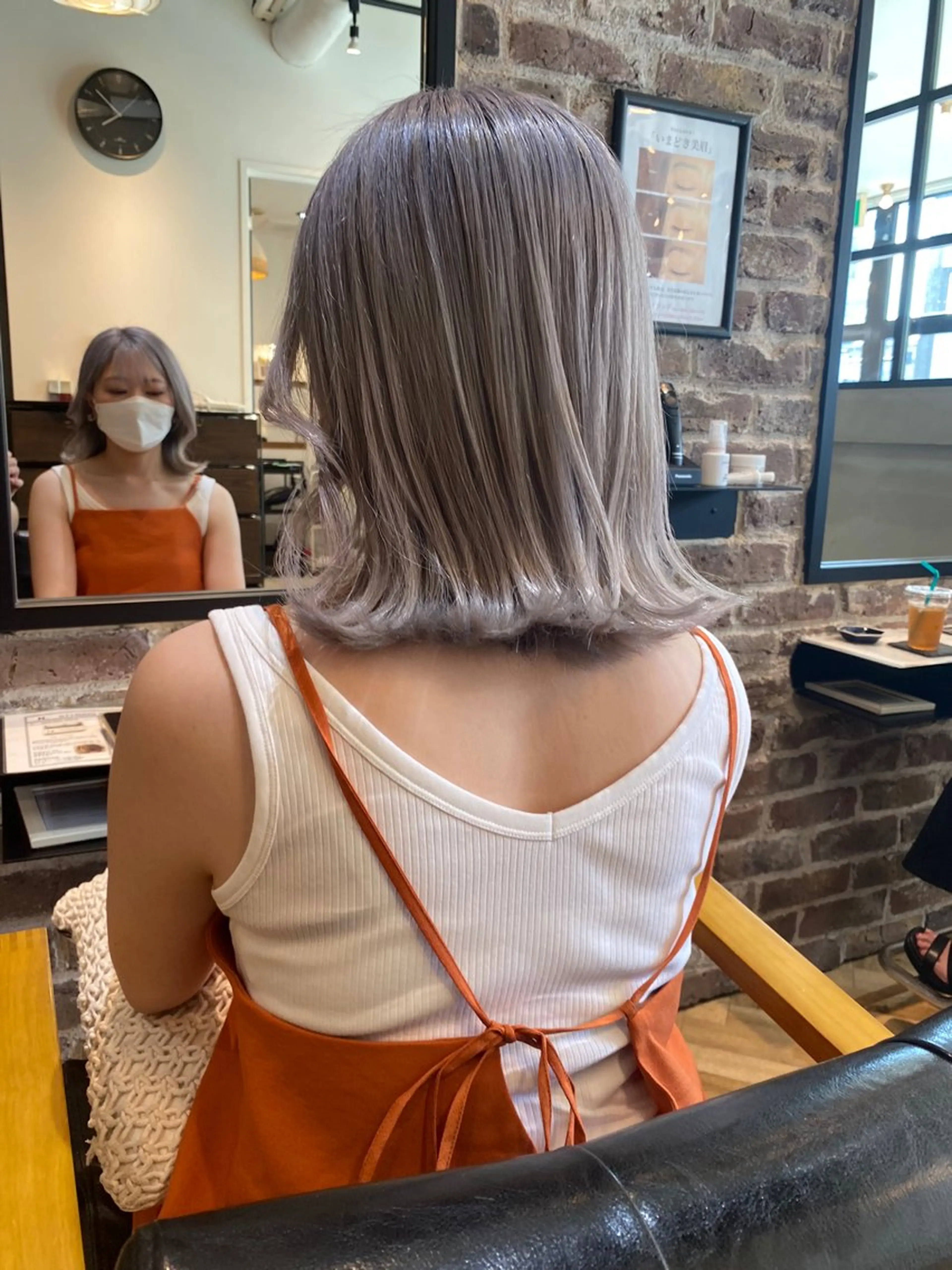 ミディアム ヘアカラー 大内田 凌馬のヘアスタイル