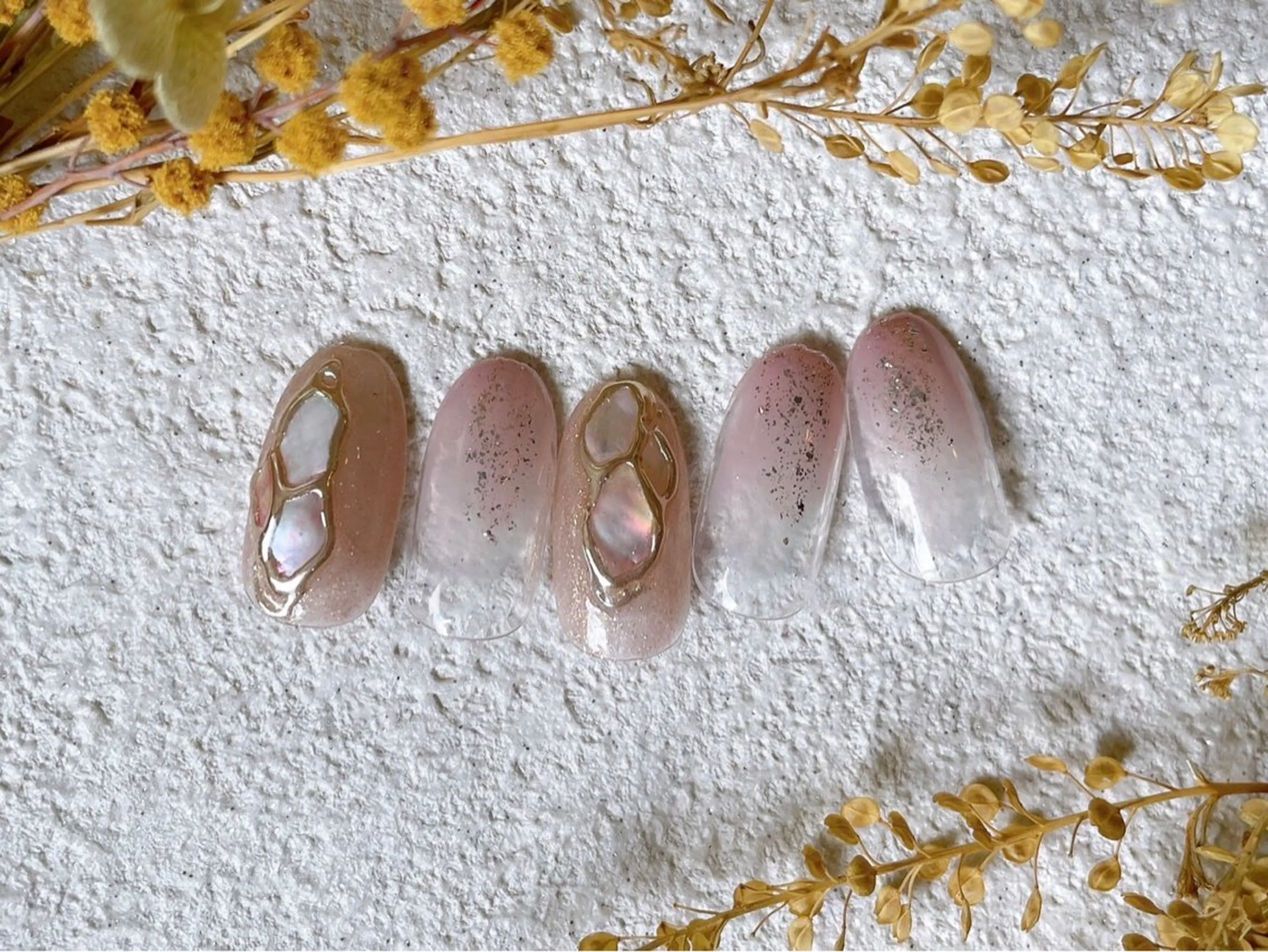 ネイル オーロラネイル フットネイル フレンチネイル ジェルネイル 韓国ネイル Mogu nail 二子玉川のネイルデザイン