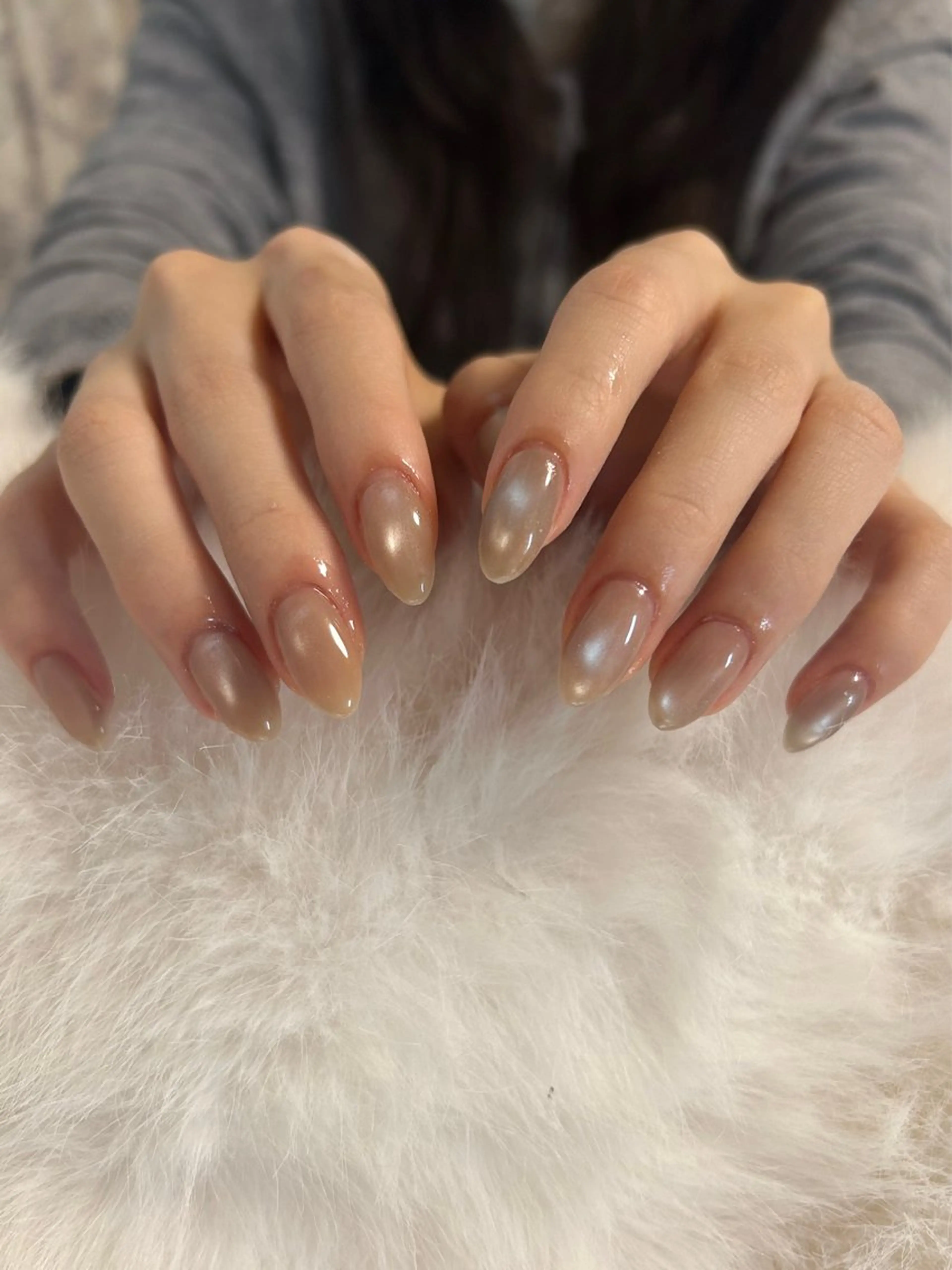 ネイル マグネットネイル ビー玉ネイル ハンドネイル れでぃん nail❤︎のネイルデザイン