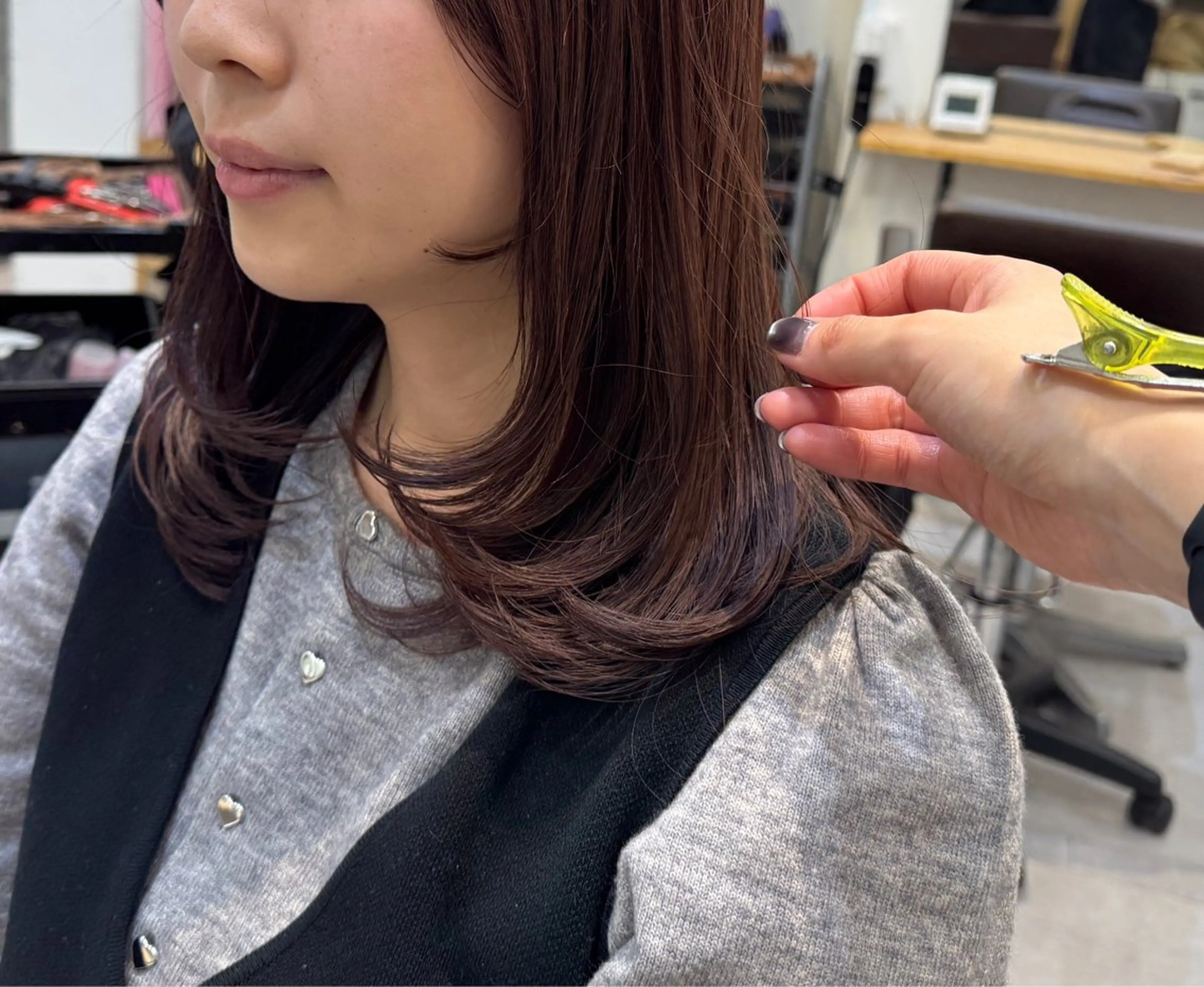 ミディアム カラー レイヤーカット トリートメント Dxxxx III所属・女性目線の大人 メンズ*Ayakaのヘアスタイル
