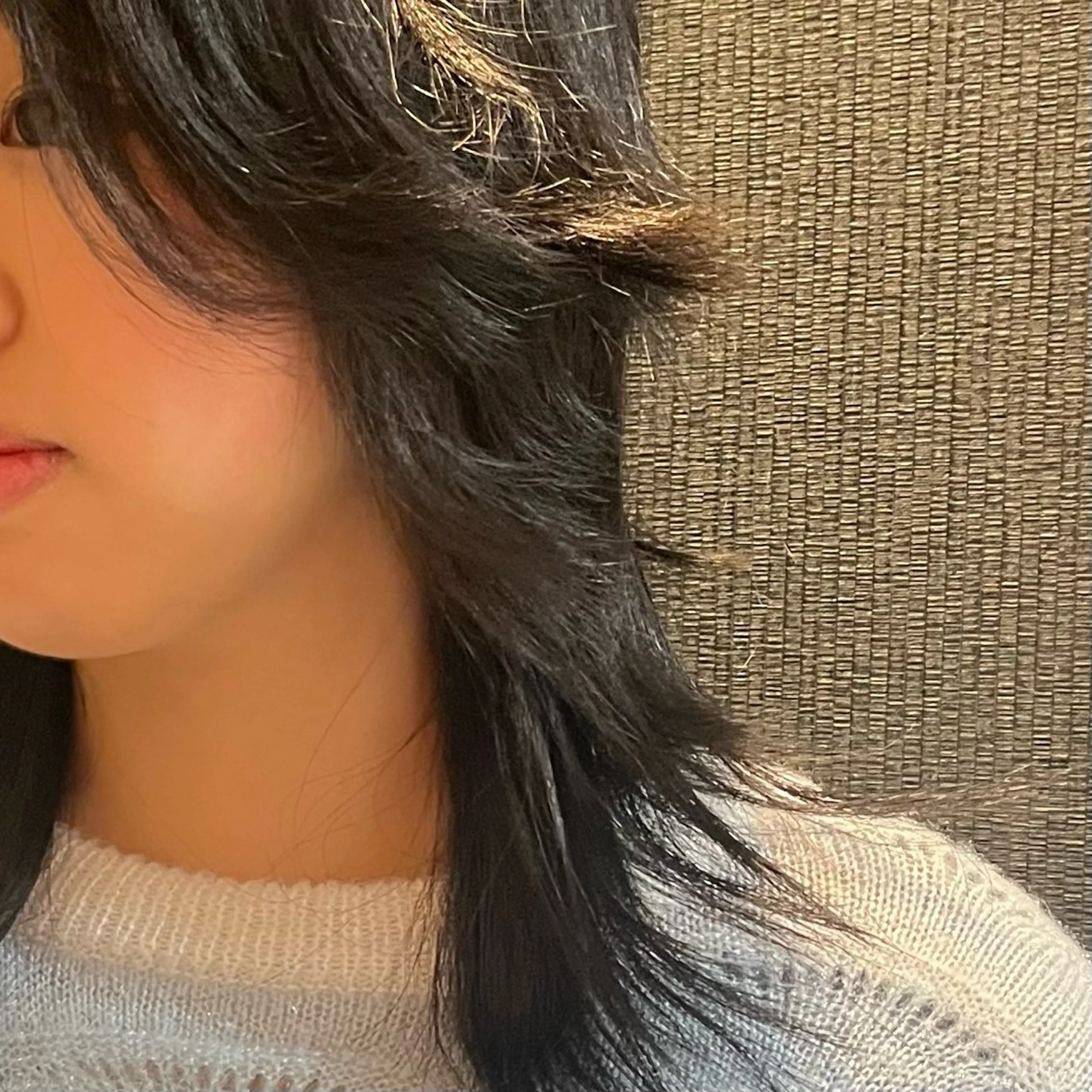 ミディアム ハッシュカット カット ヘアカラー 生活に馴染む デザイン/鏡ゆうかのヘアスタイル