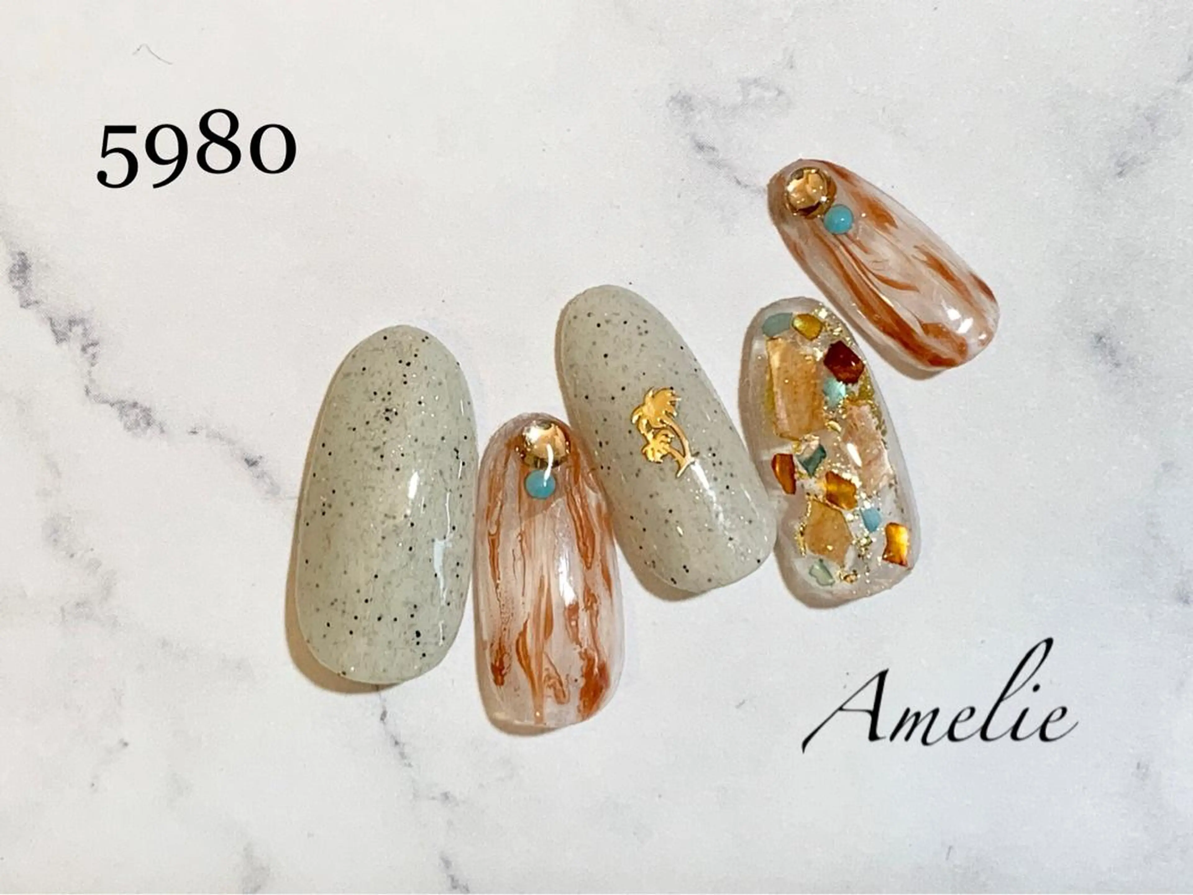 ネイル ハンドネイル いちじゅう あおいのネイルデザイン