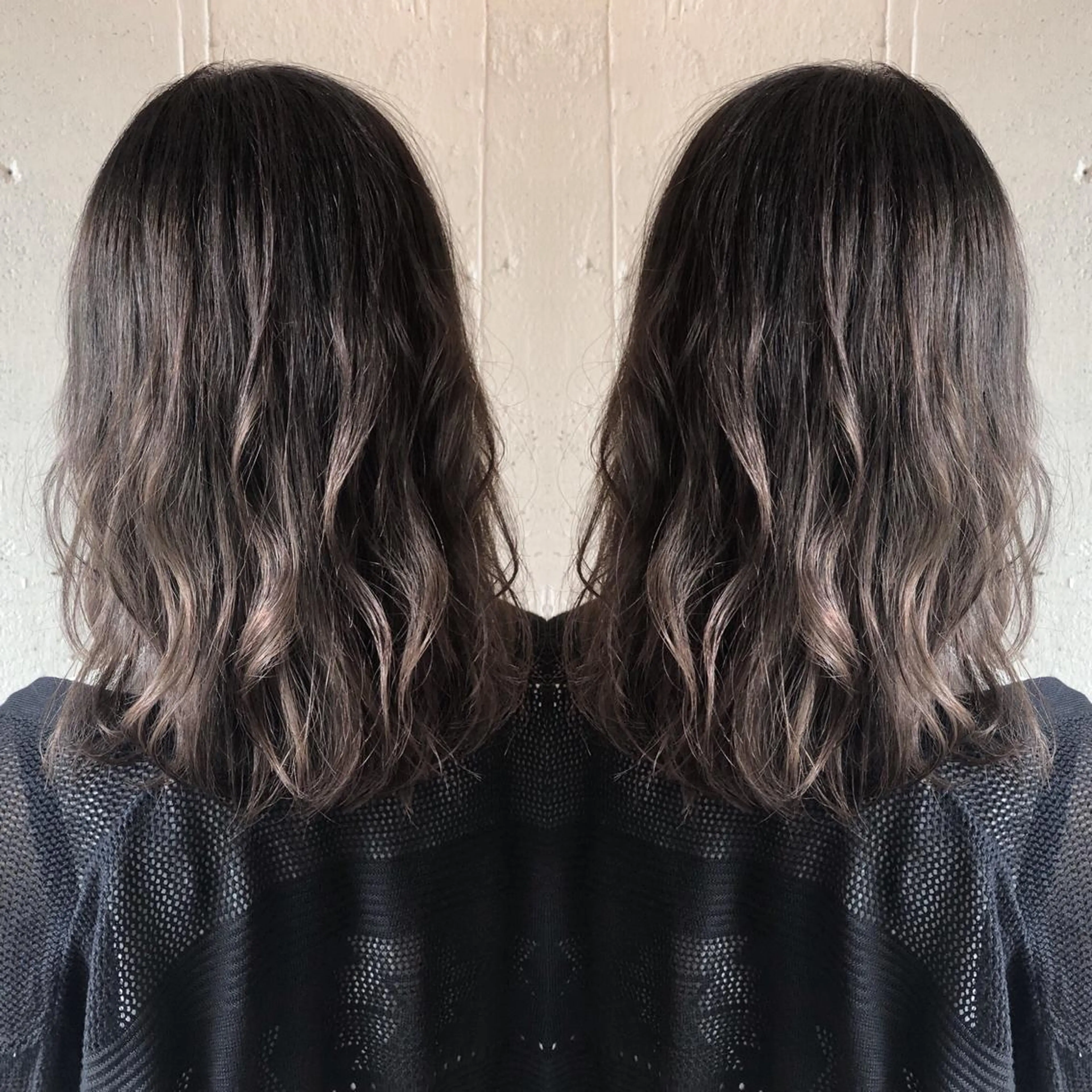 セミロング ヘアカラー トリートメント あらき ちさとのヘアスタイル