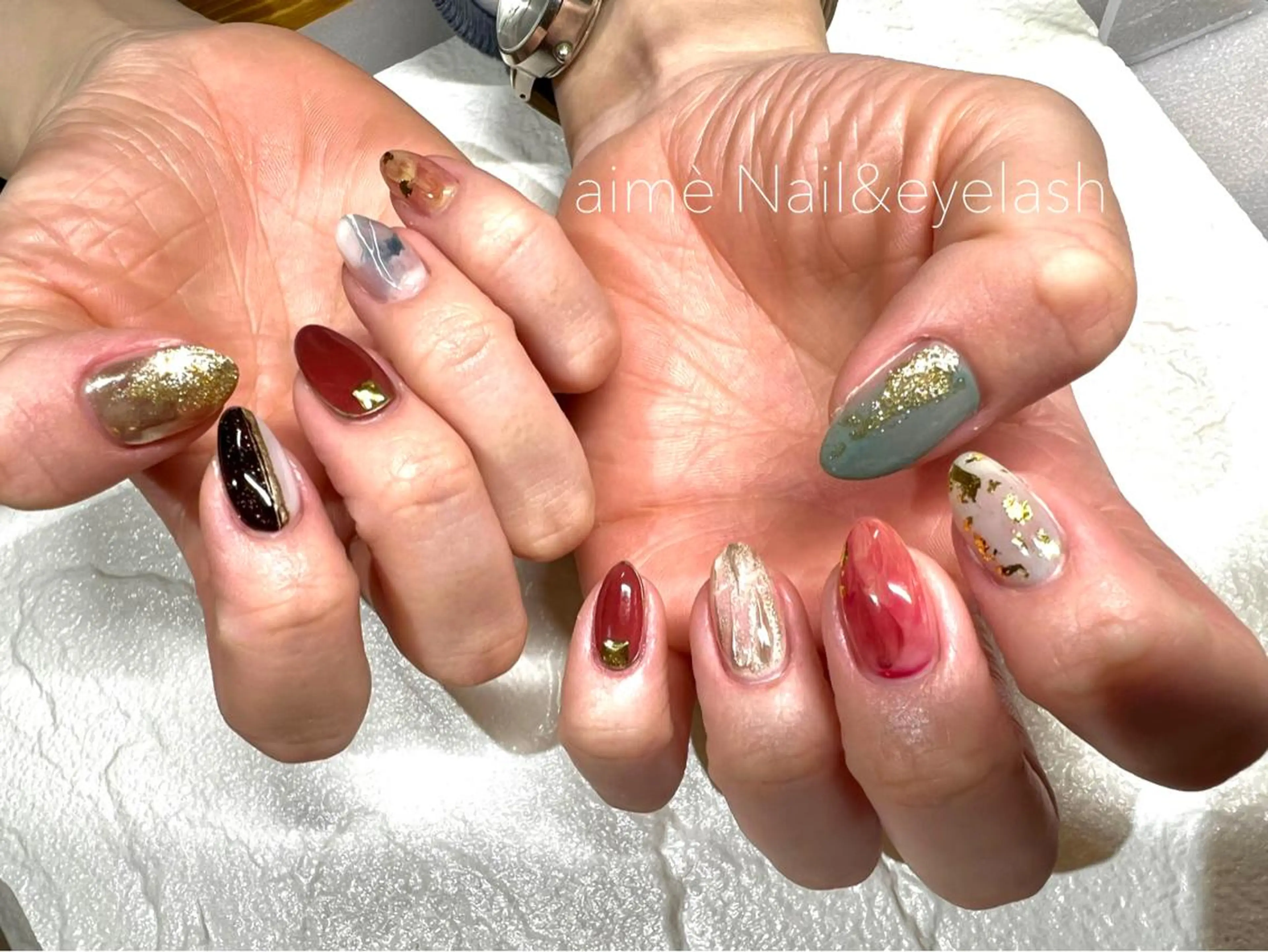 ネイル aime 中崎町のネイルデザイン