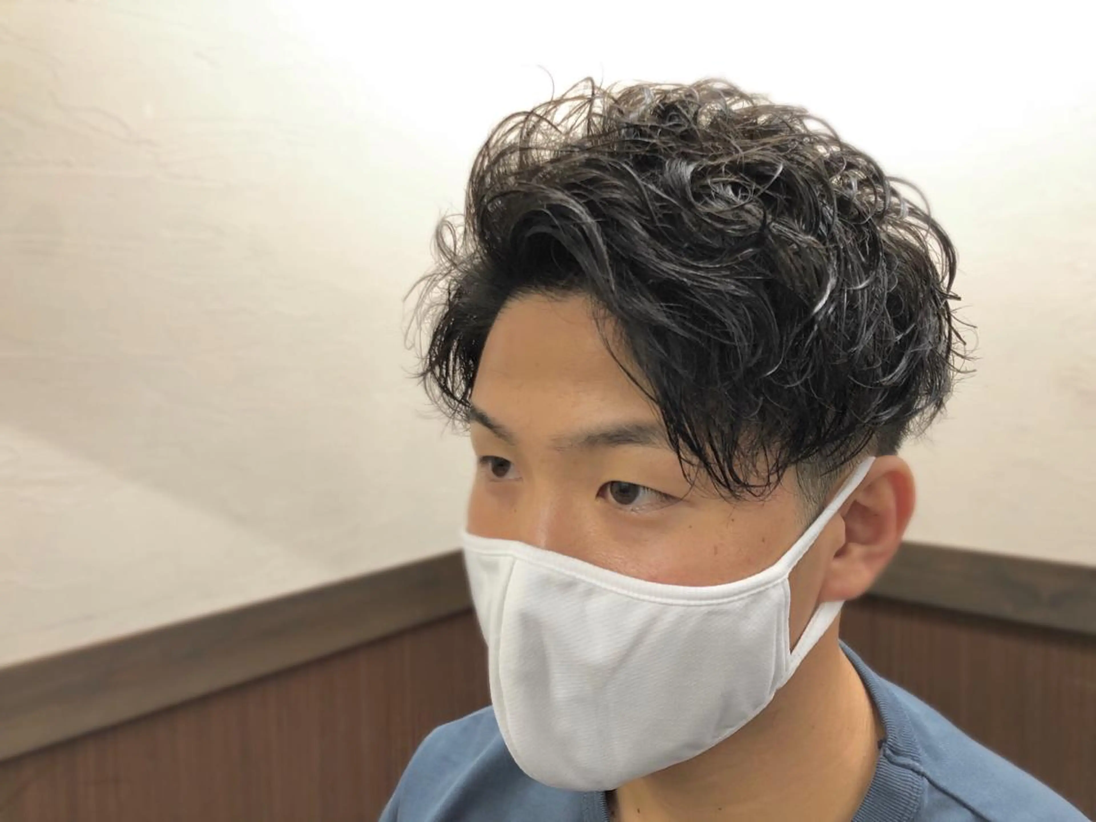 メンズカット+レギュラーパーマの写真