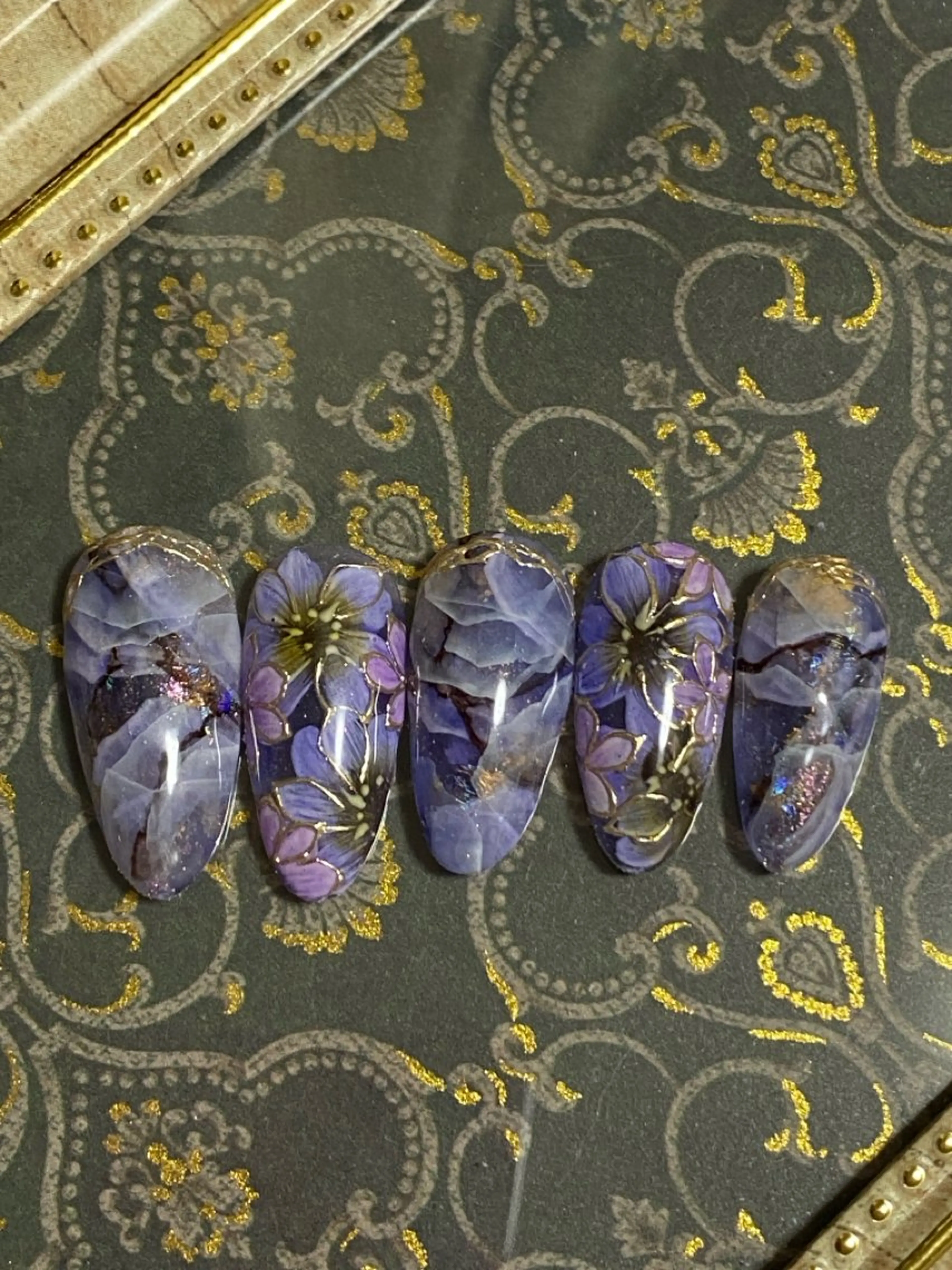 ネイル アートネイル フラワーネイル 自宅ネイルサロン ♦️nuance♦️のネイルデザイン