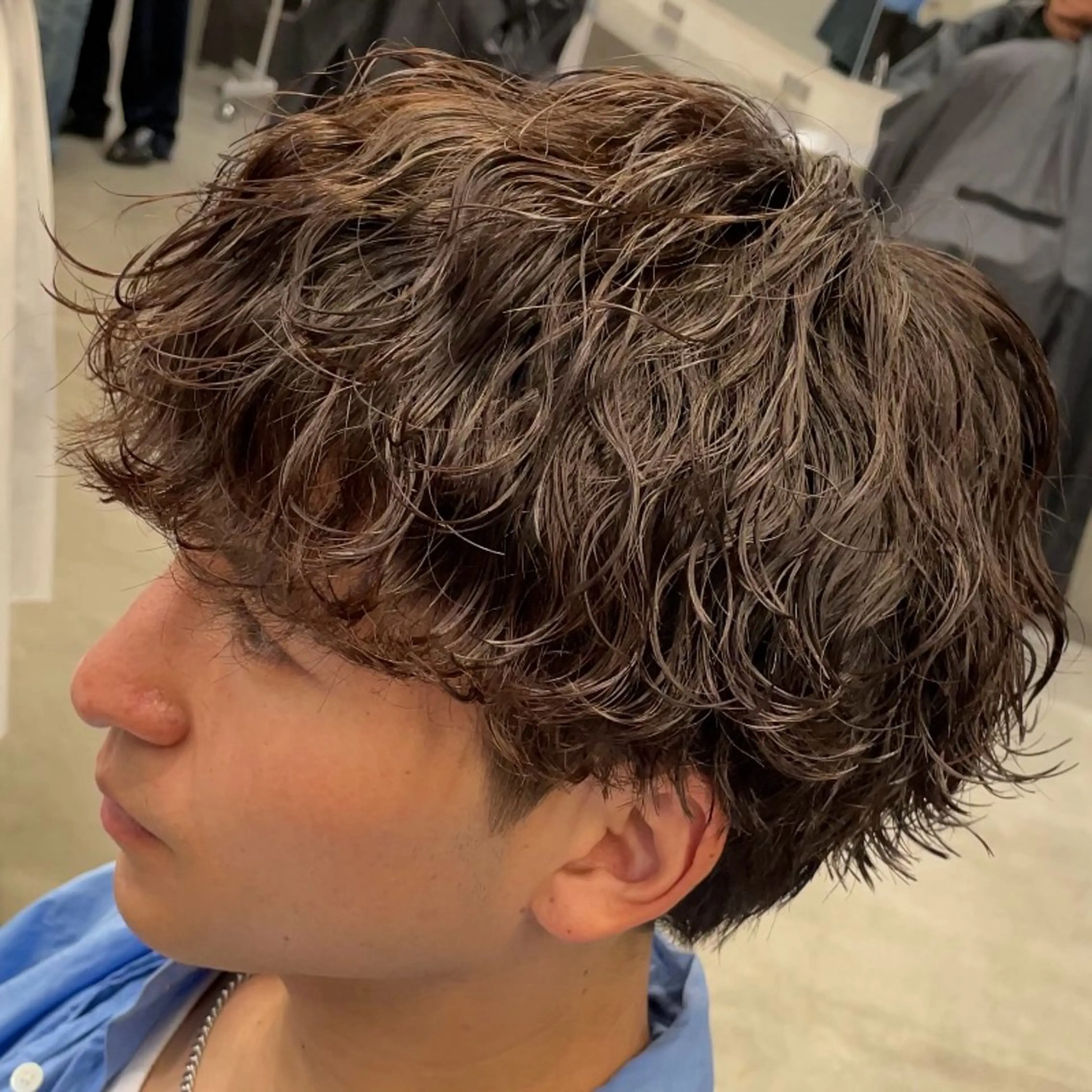 ミディアム パーマ ヘアアレンジ メンズ fifth Tokyo所属・fifth 石川 凪のヘアスタイル