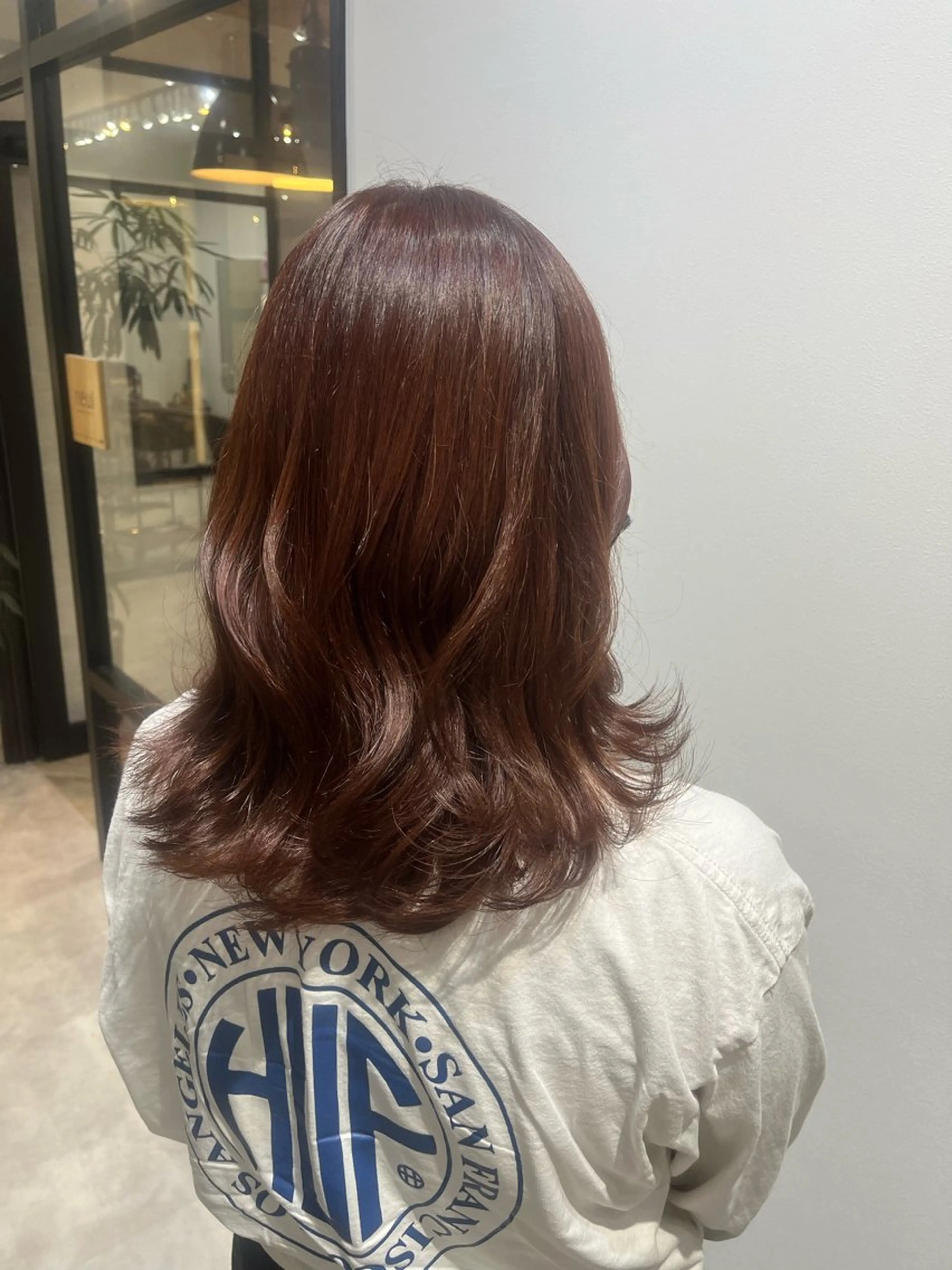 セミロング カラー ブラウンカラー ピンクカラー ピンクブラウン ヘアカラー トリートメント 🫧ぷる艶カラー🫧 Yuubi🦩のヘアスタイル