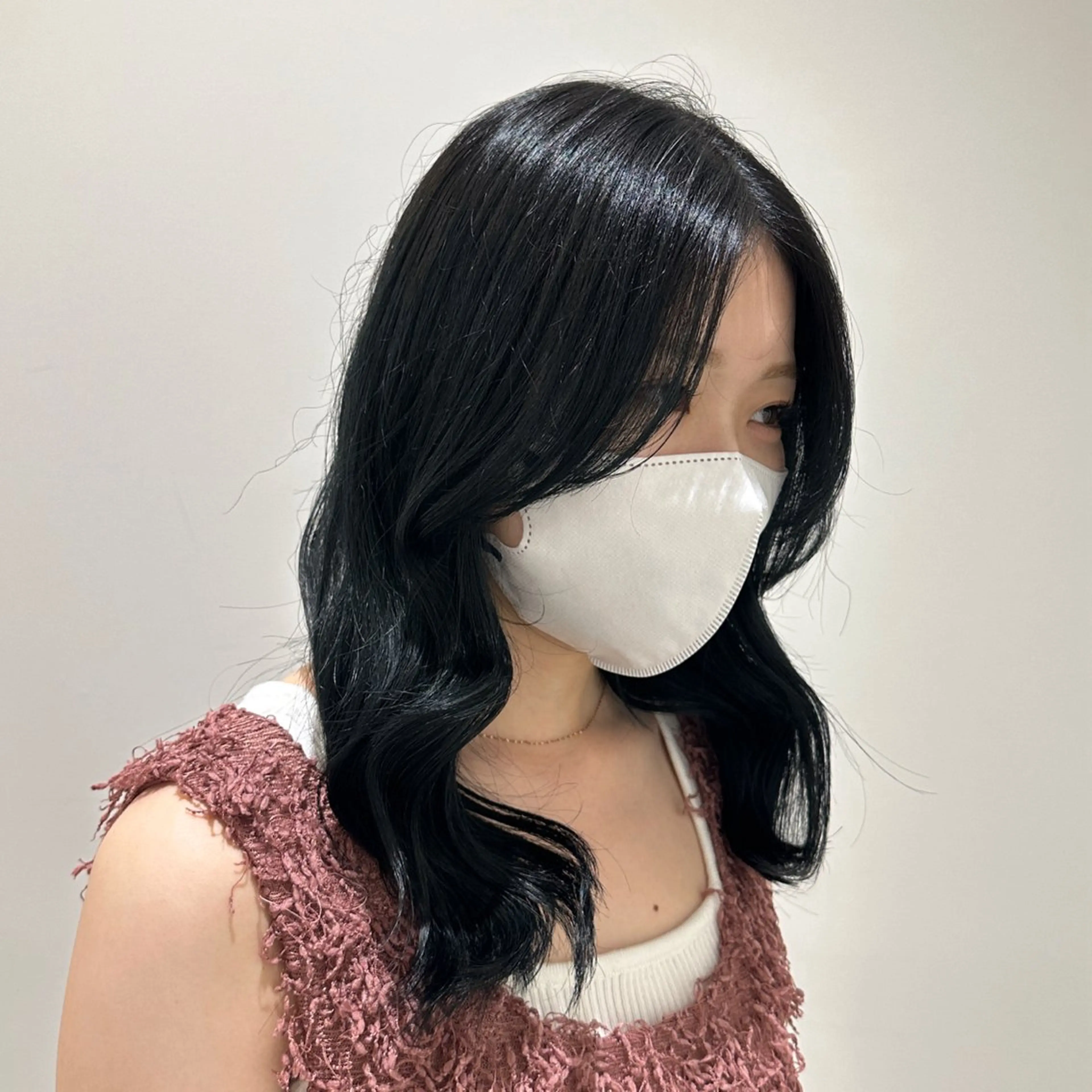 カラー 黒髪 ブルーカラー ブルーブラック TRUNS所属・こうた/髪質改善 ストレート/ヘアケアのヘアスタイル