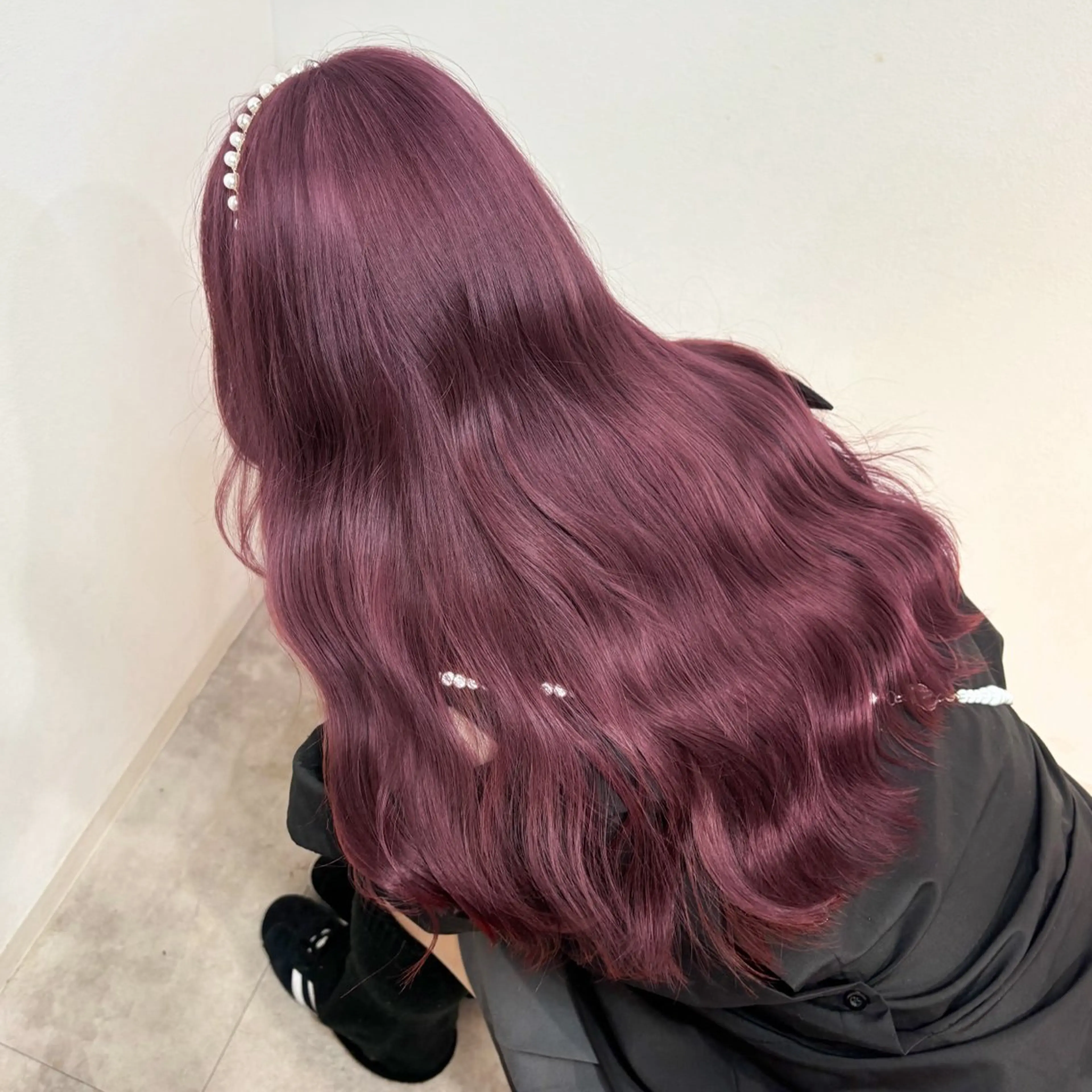 ミディアム カラー 艶髪ハイトーン/ ブロンド/Nagiのヘアスタイル