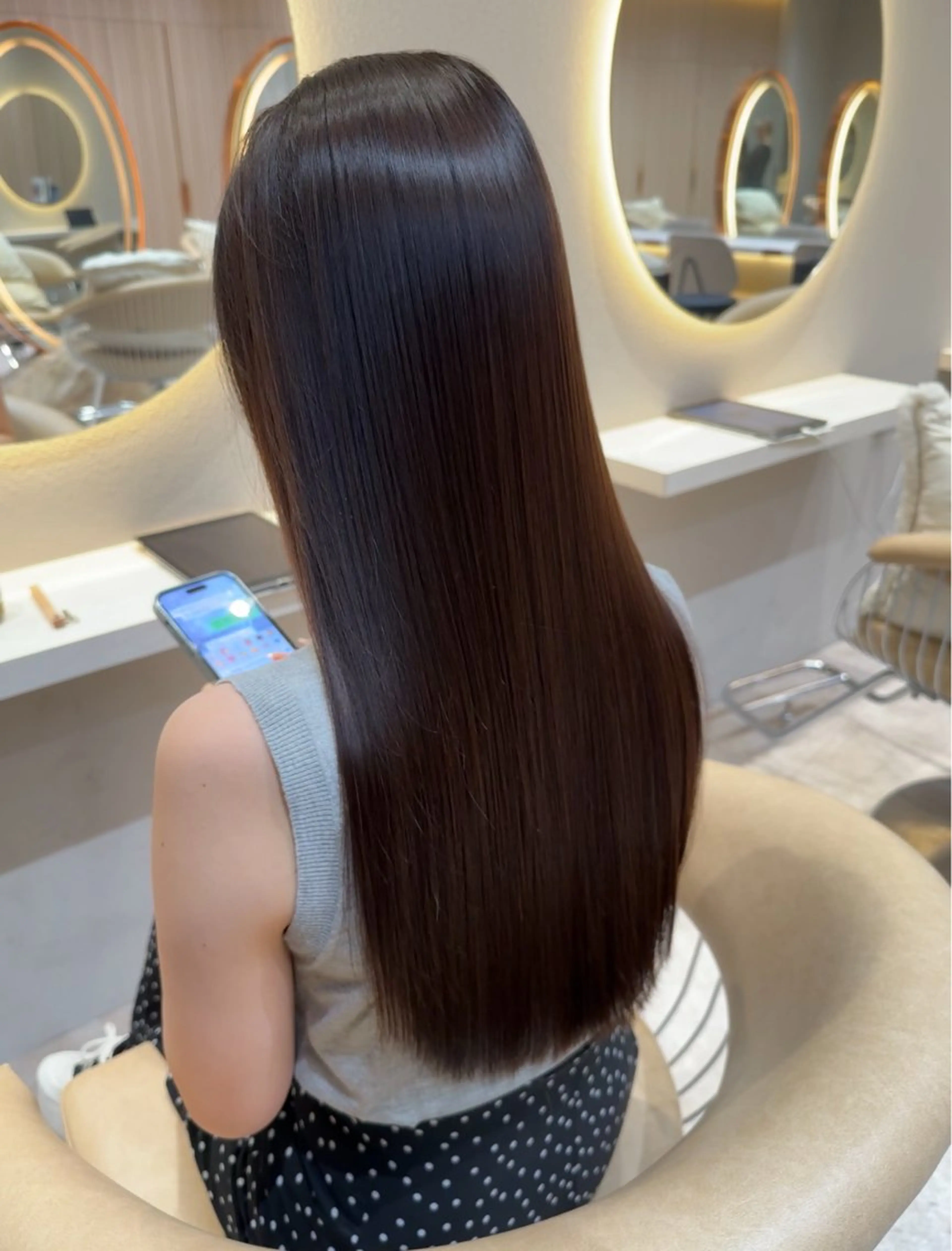 ロング 縮毛矯正/透明感/ 松葉 晃明のヘアスタイル