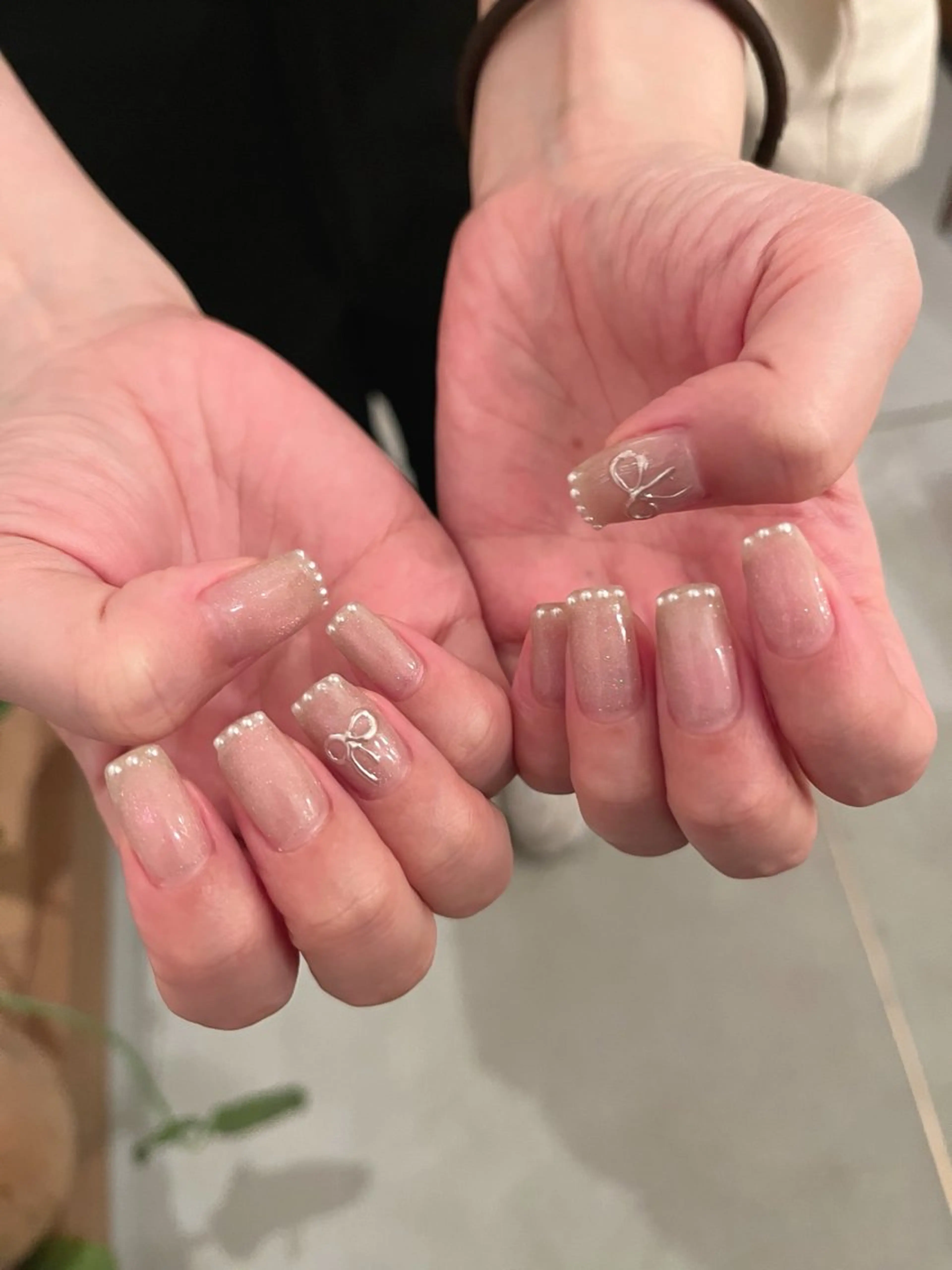 ネイル リボン K Aのネイルデザイン