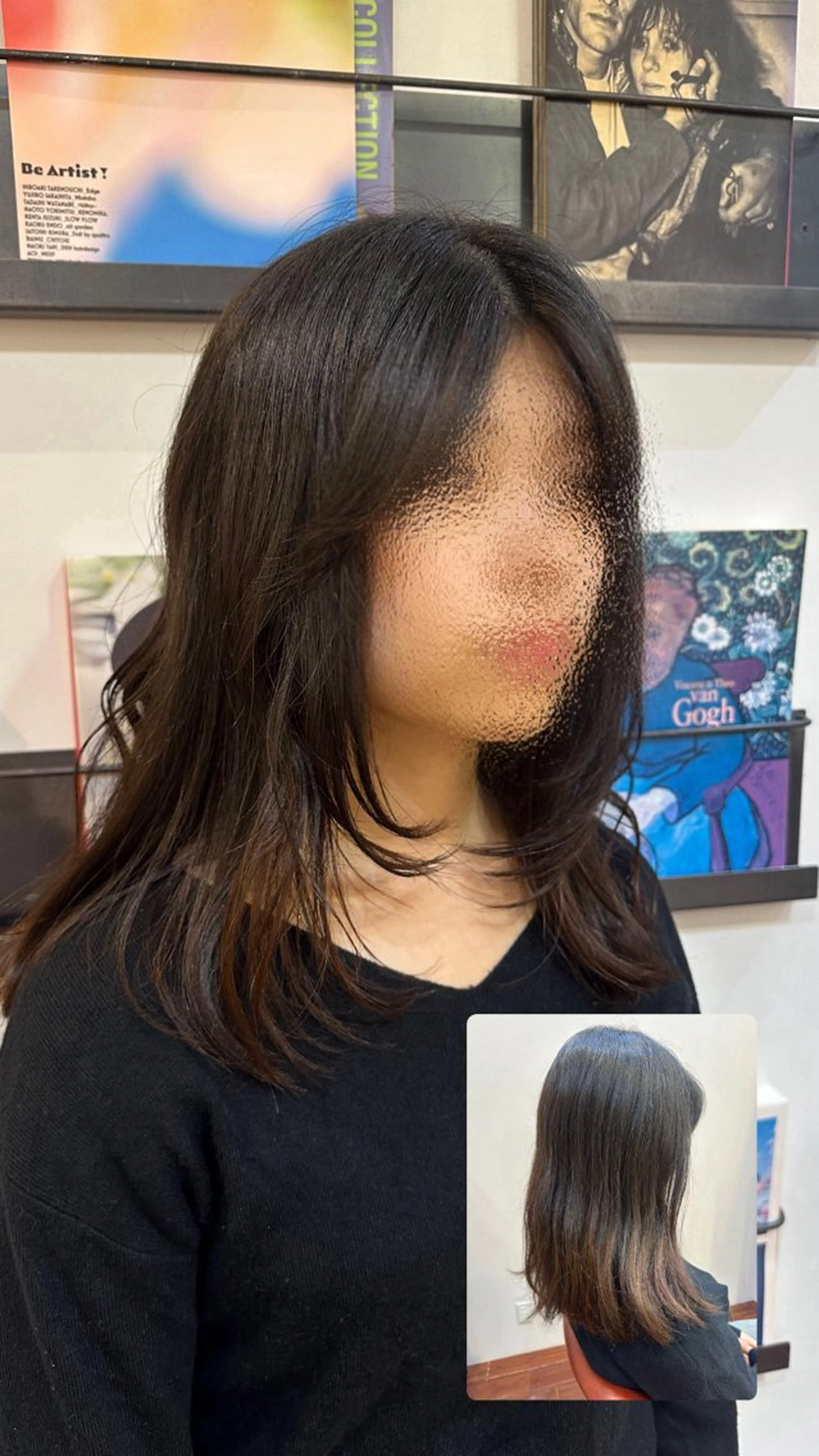 ミディアム レイヤーカット momo 札幌美容師のヘアスタイル