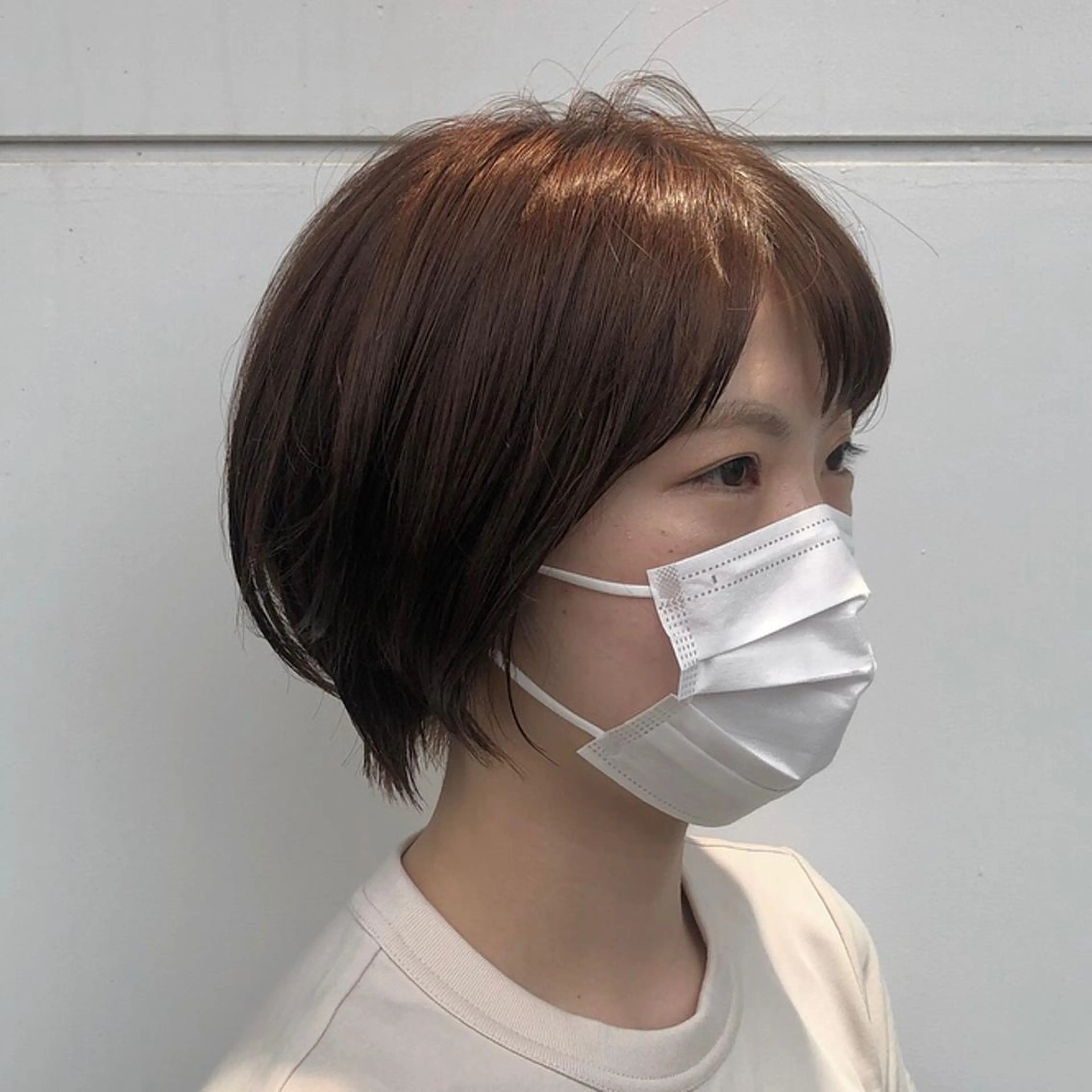 ショート カラー ブラウンカラー カトウ ユウカのヘアスタイル