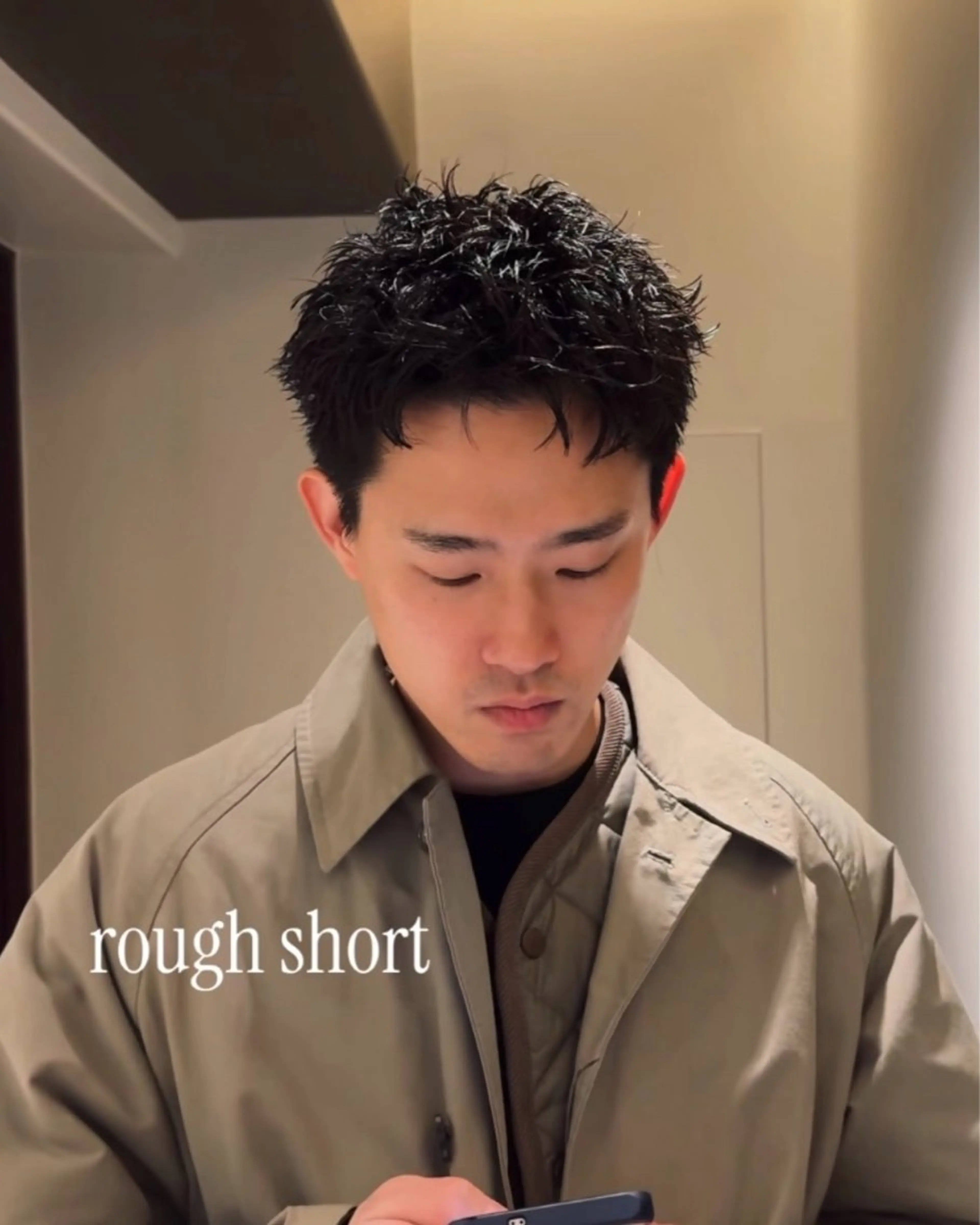 ショート パーマ メンズ メンズパーマ カット パーマ 丸山 航輝のヘアスタイル