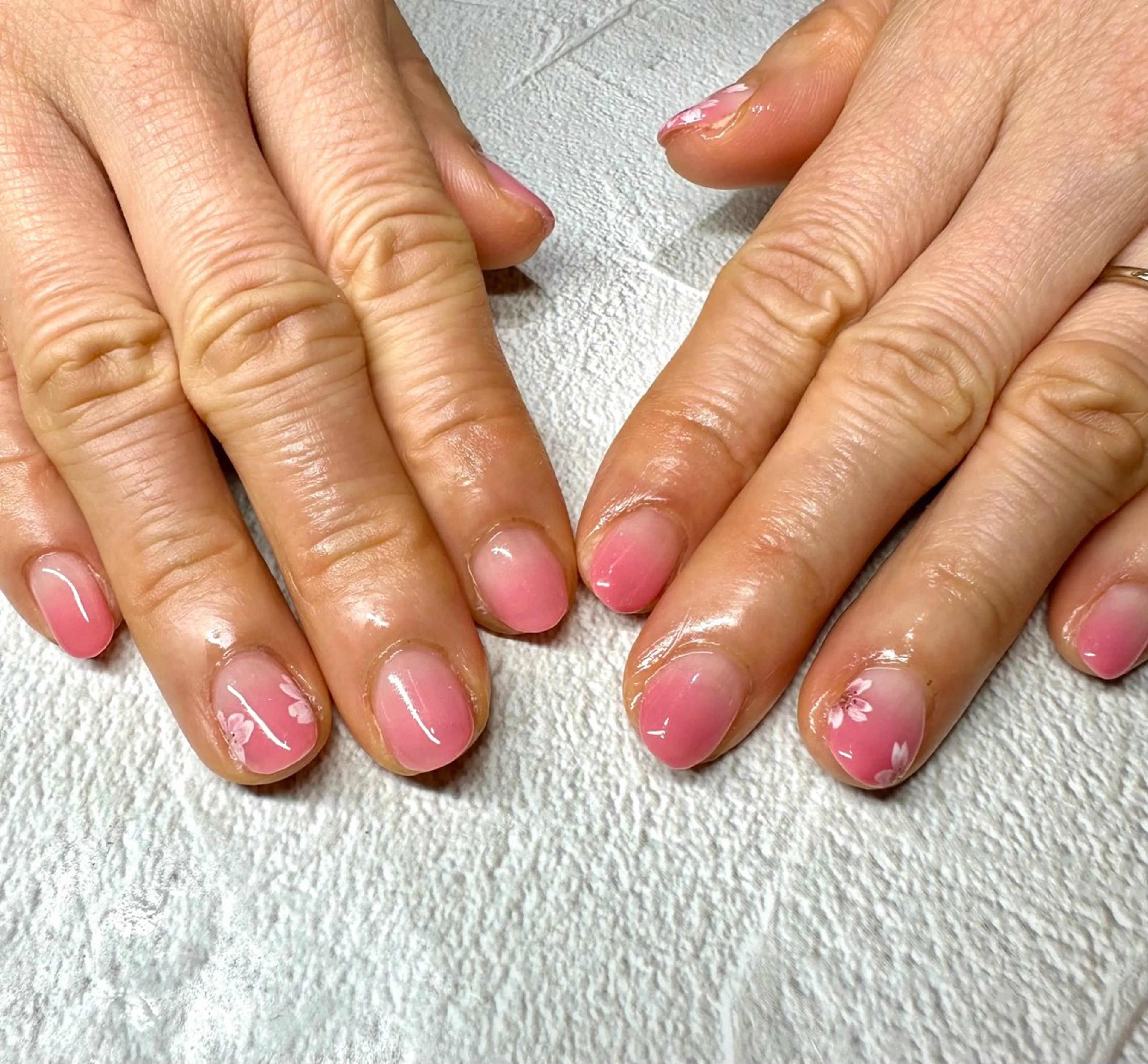 ネイル アートネイル 桜ネイル Tanemoto所属・Ueda Rieのネイルデザイン