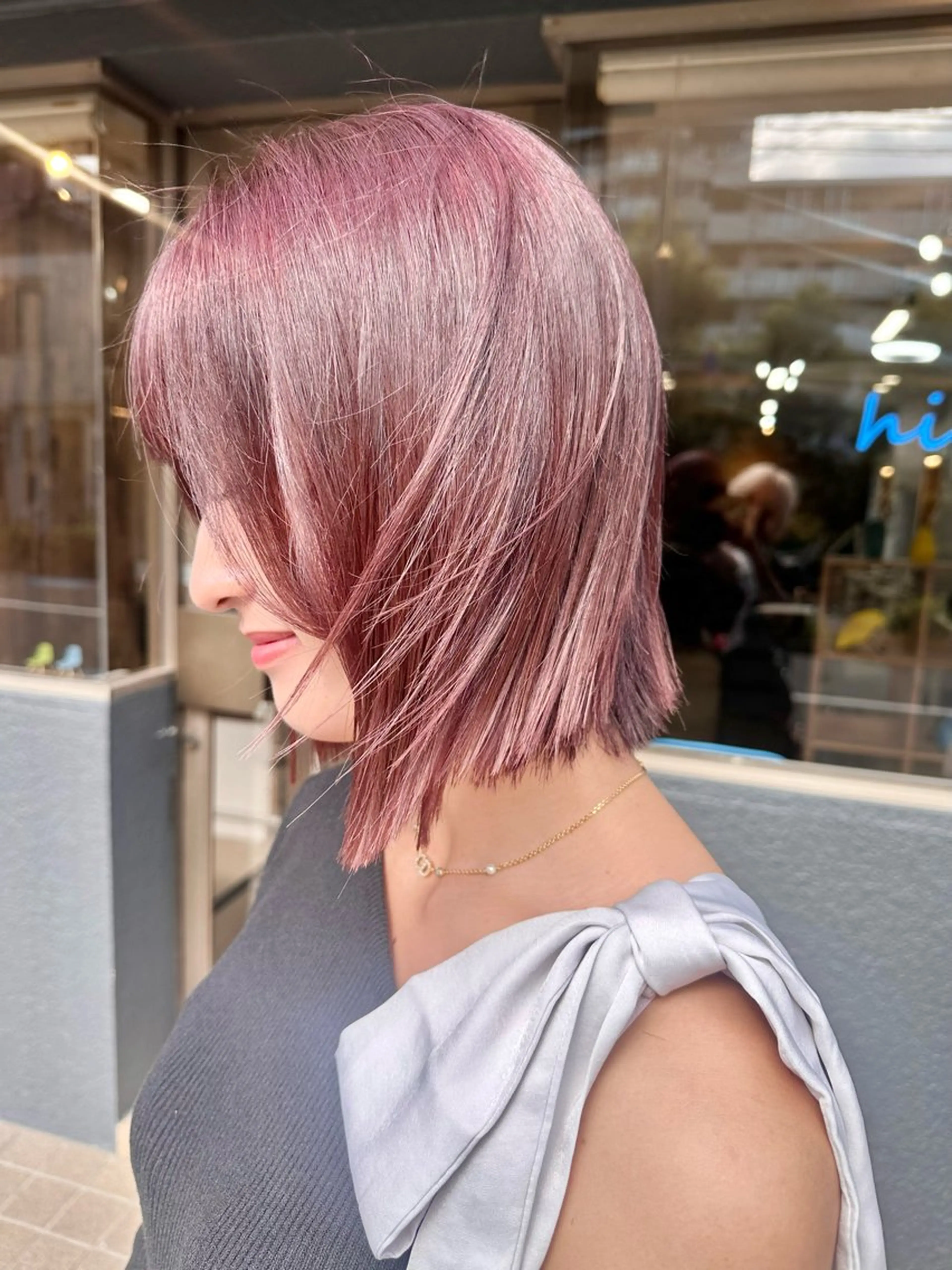 ショート カラー ボブ 韓国風ヘア カット ヘアカラー トリートメント 東北No.1完全個室 💐梶谷社長のヘアスタイル