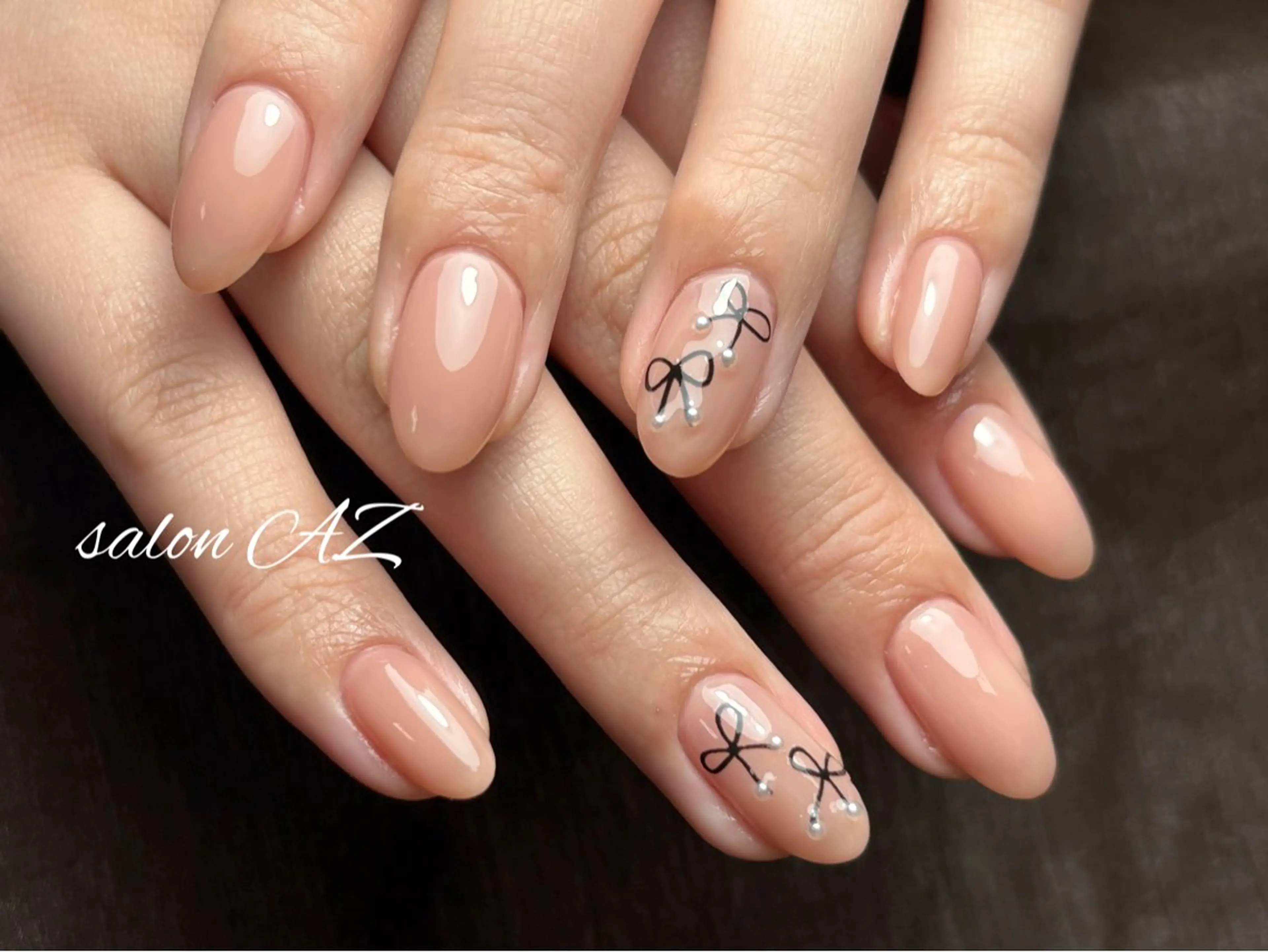 ネイル アートネイル 長さ出し フットネイル フレンチネイル ジェルネイル ハンドネイル salon AZのネイルデザイン