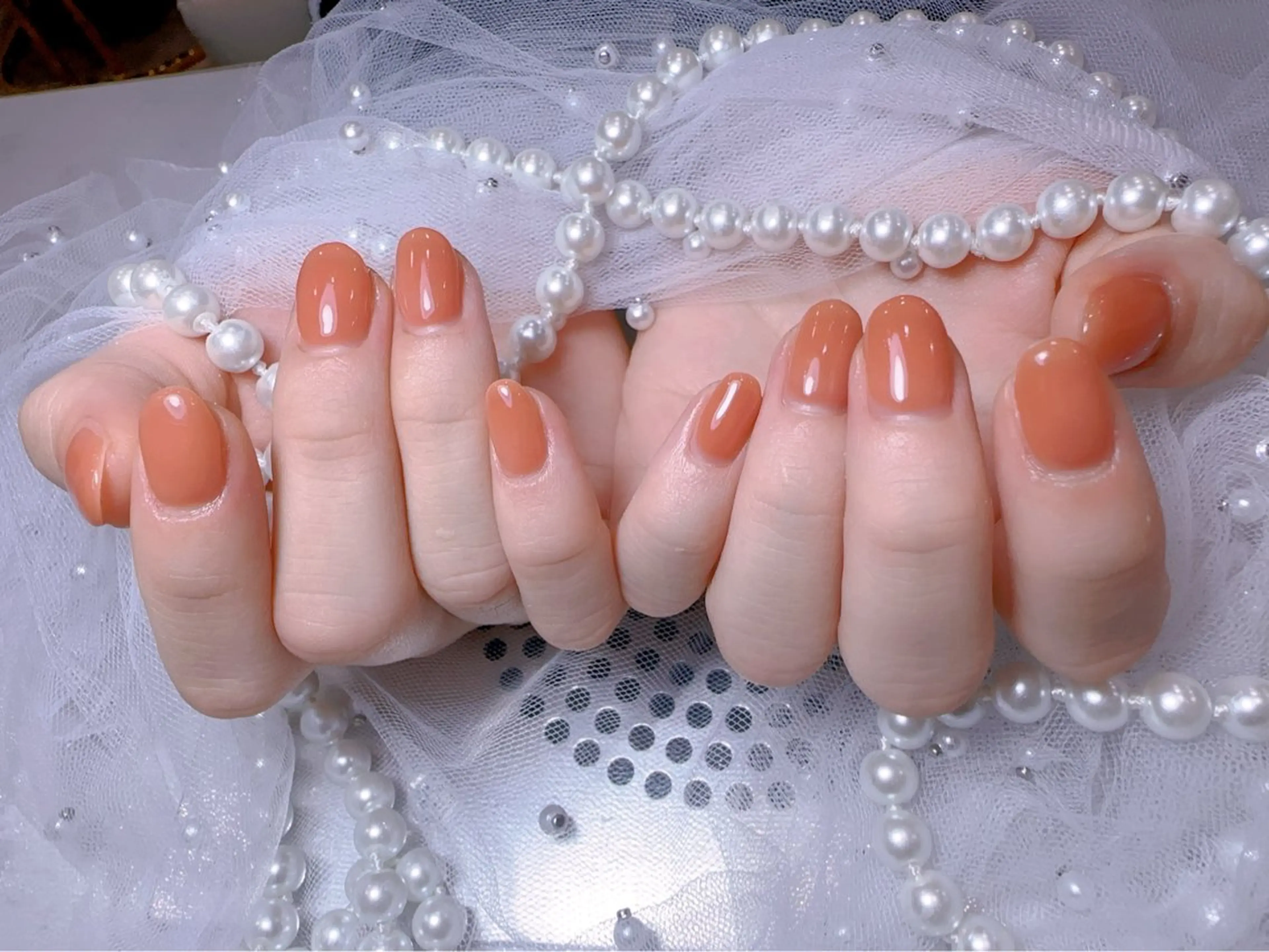 ネイル アートネイル フラッシュネイル フレンチネイル ガラスフレンチ グラデーション You&Me Miyuのネイルデザイン