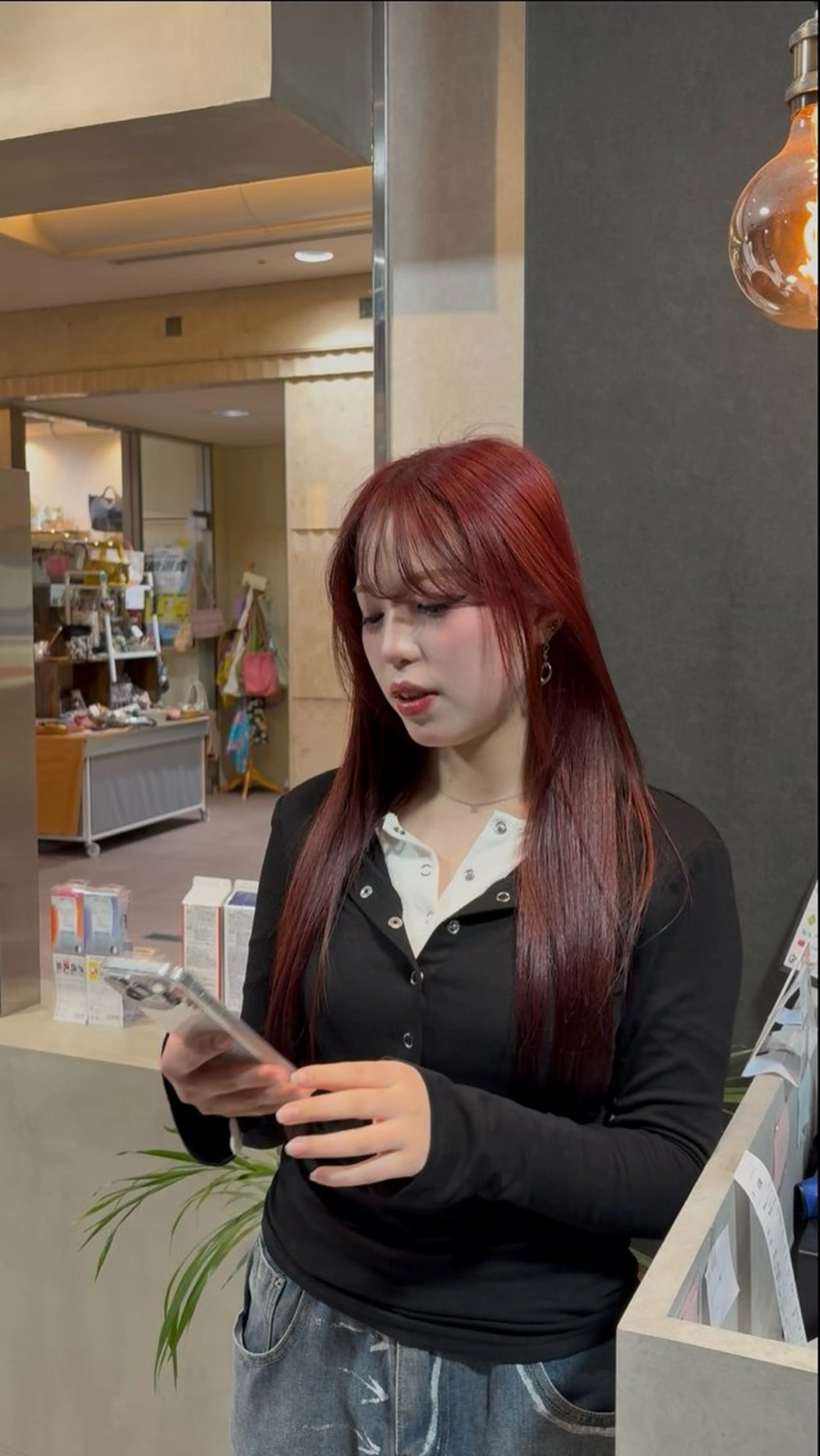 ロング カラー レッドカラー ロング E難波店 代表 Koheiのヘアスタイル