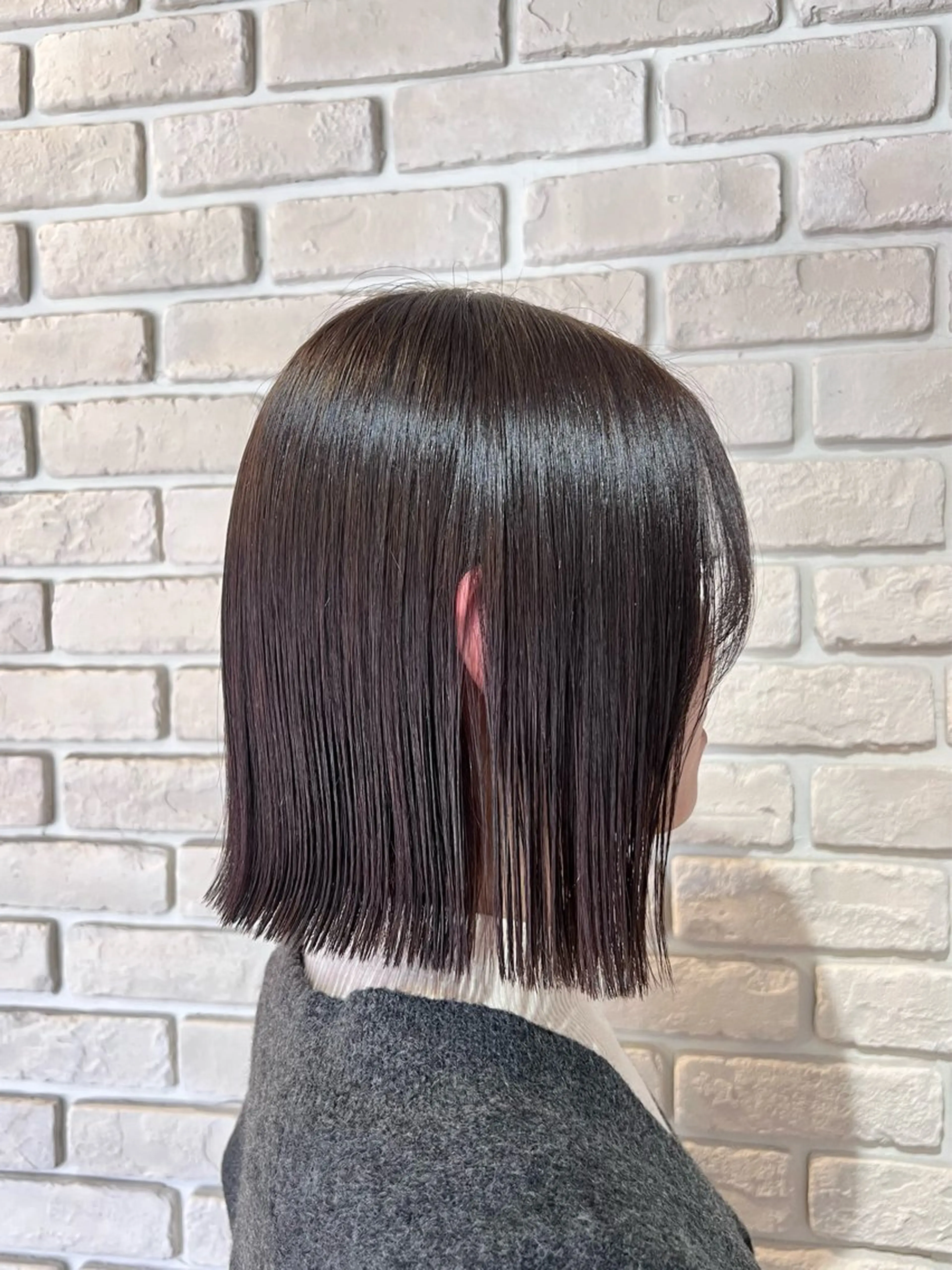 ミディアム カット ヘアカラー トリートメント 筒井 璃音のヘアスタイル