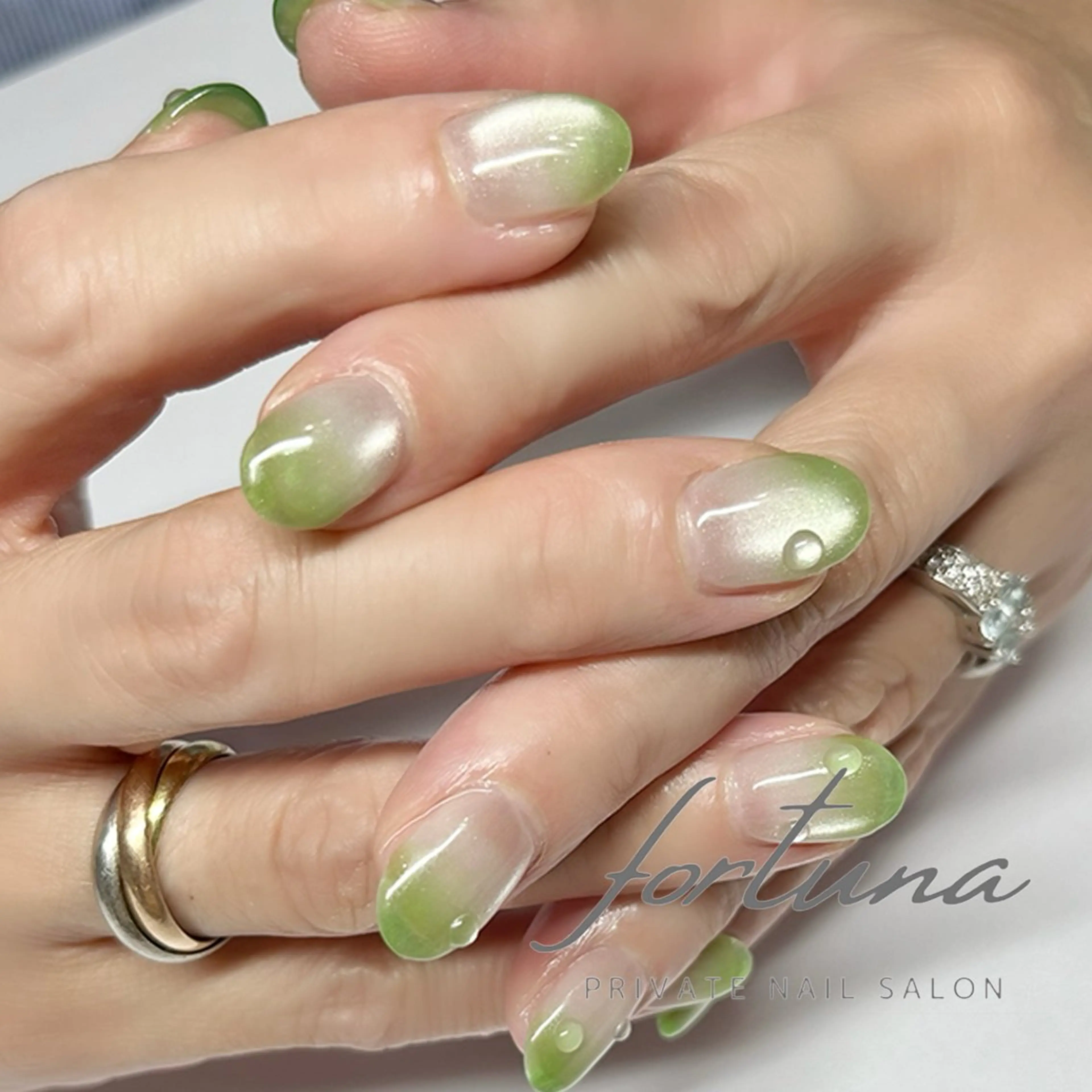 ネイル ジェルネイル マグネットネイル パラジェル 夏ネイル ハンドネイル fortuna 武藤裕美のネイルデザイン