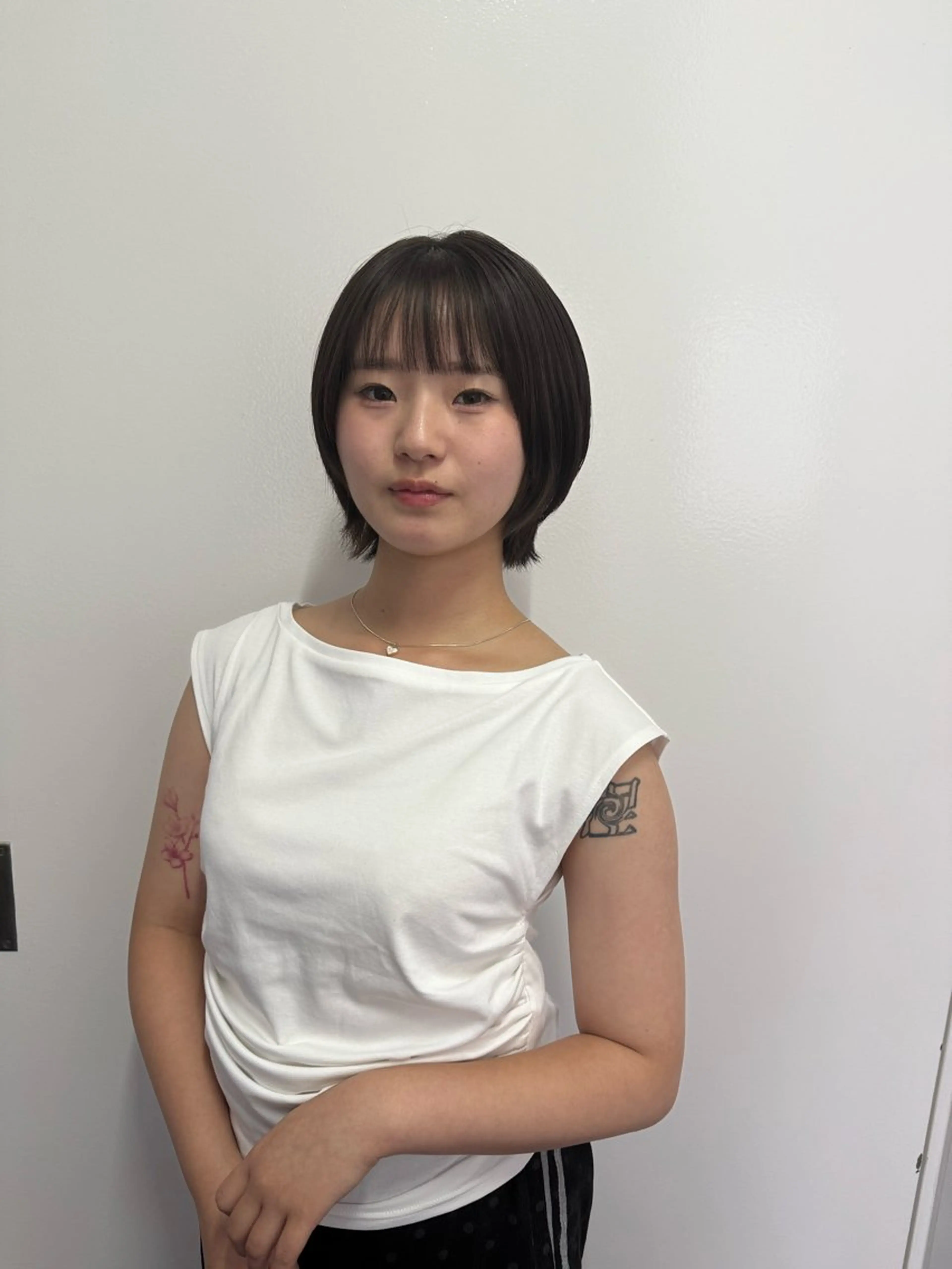 ミディアム カット ヘアカラー トリートメント HAZEL 博多所属・SHIORI/ 博多美容室のヘアスタイル