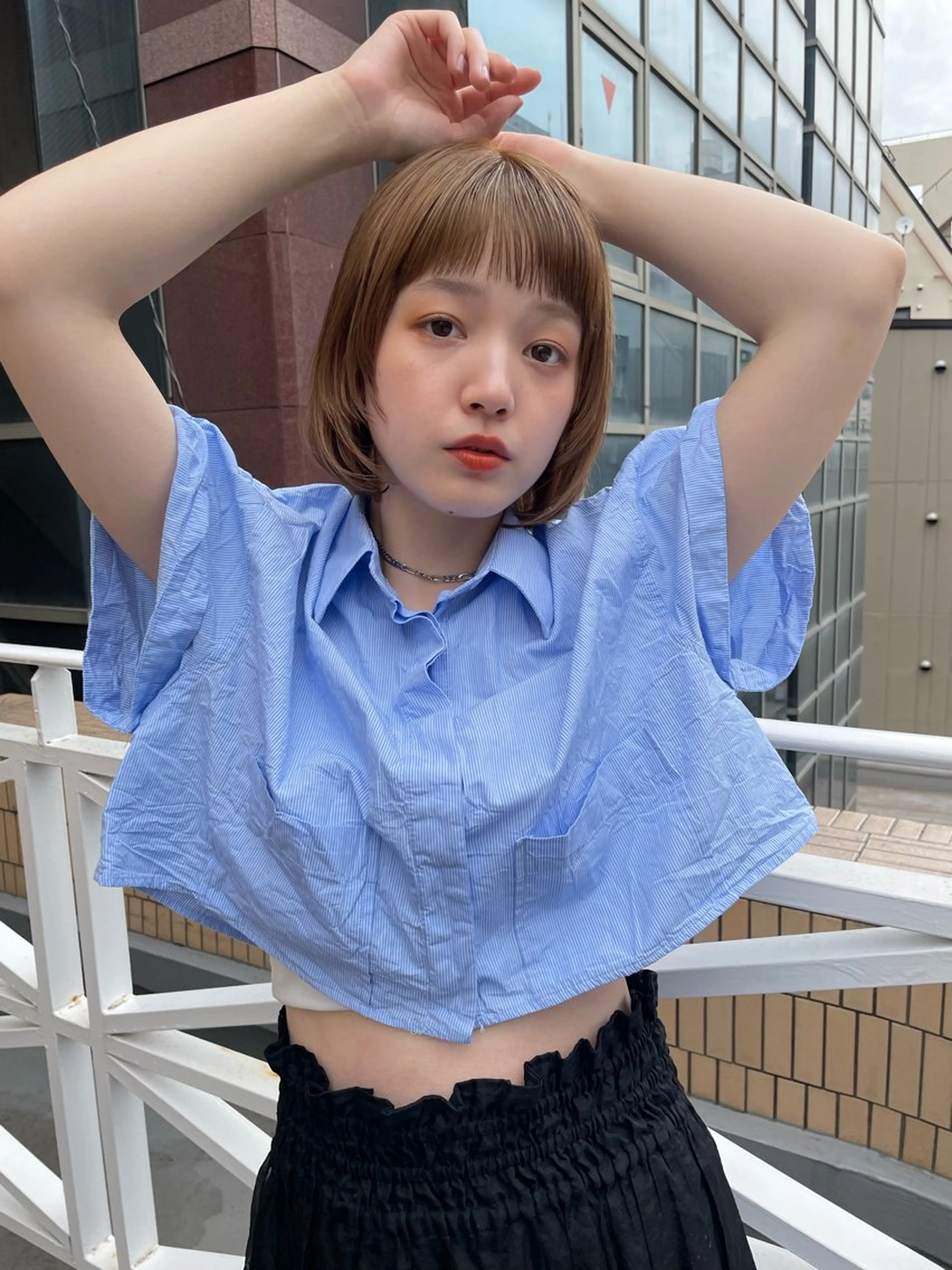 ショート カラー カット ヘアカラー トリートメント ショート/ボブ専門 宮脇美奈/南船場のヘアスタイル