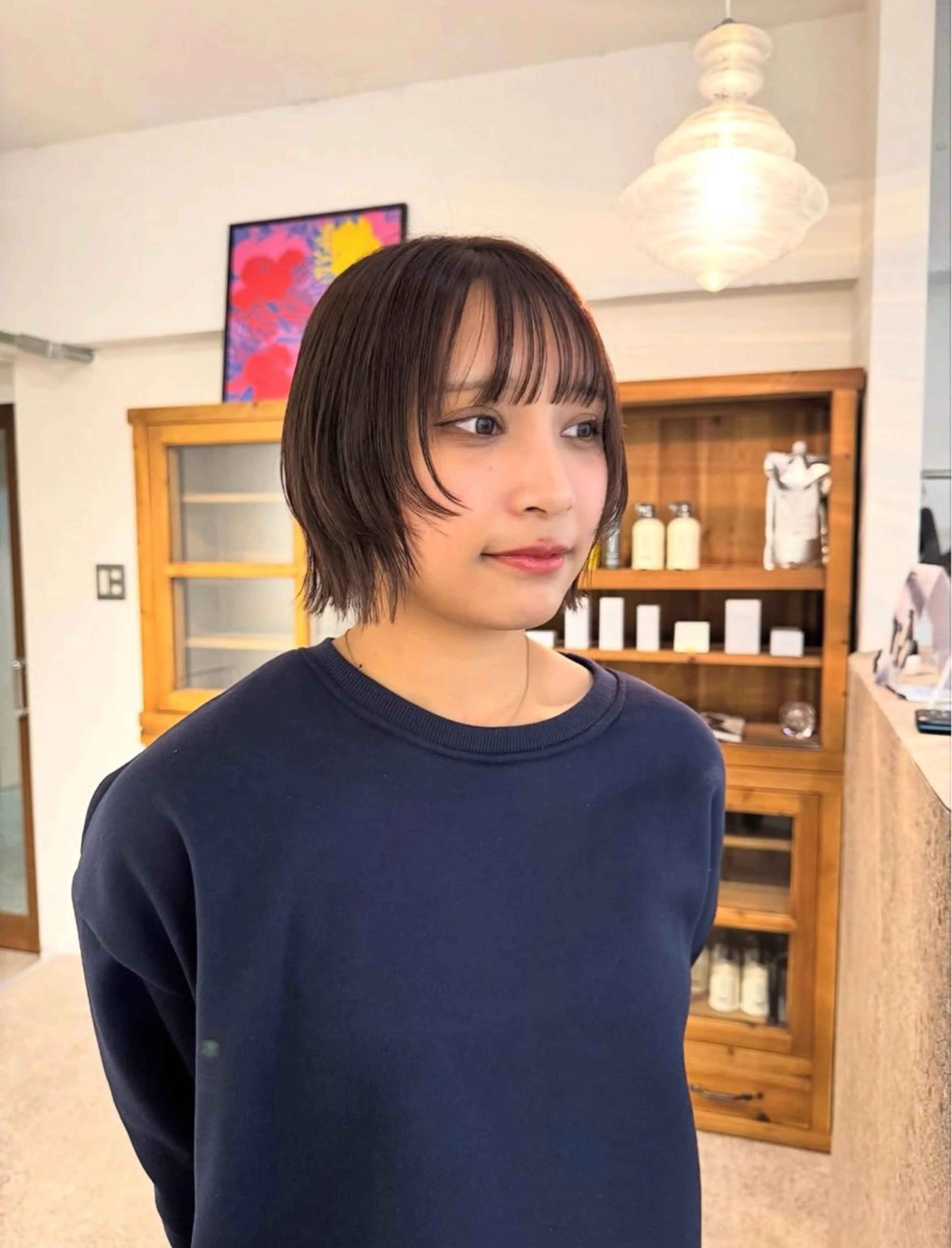 ミディアム カラー 顔まわりレイヤー レイヤーカット 名古屋/髪質改善/ アヤカのヘアスタイル