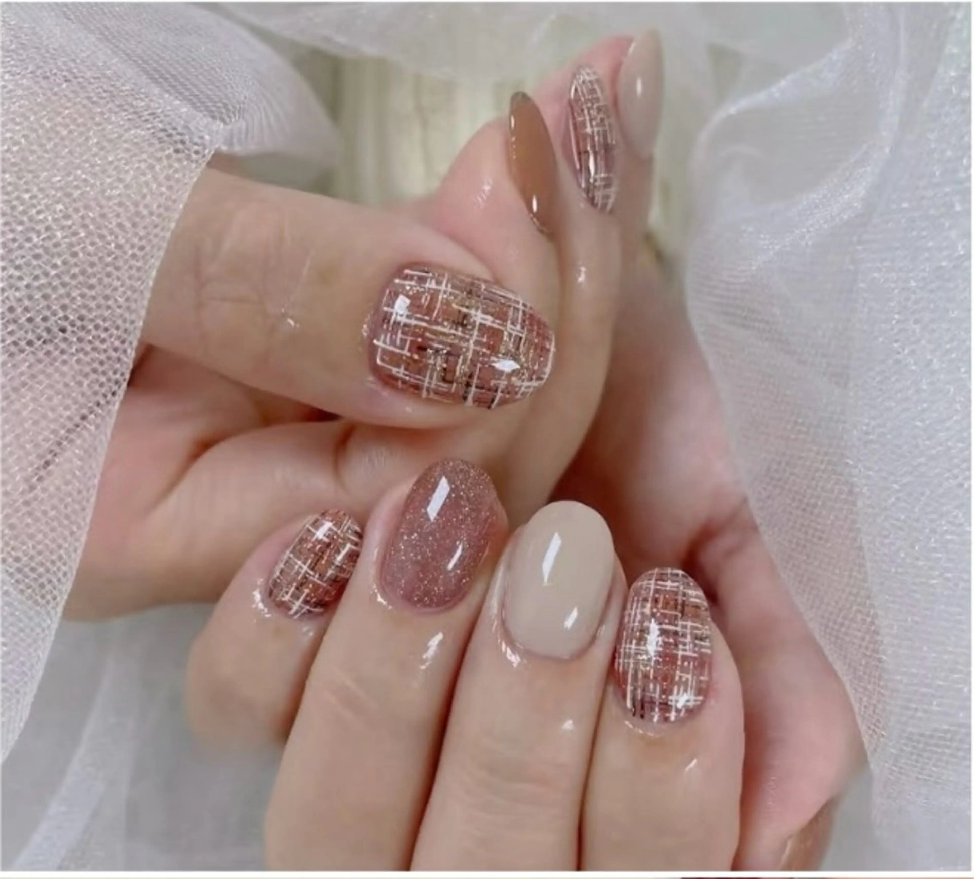 ネイル ハンドネイル H3 Nail Tsuki🦋💙のネイルデザイン