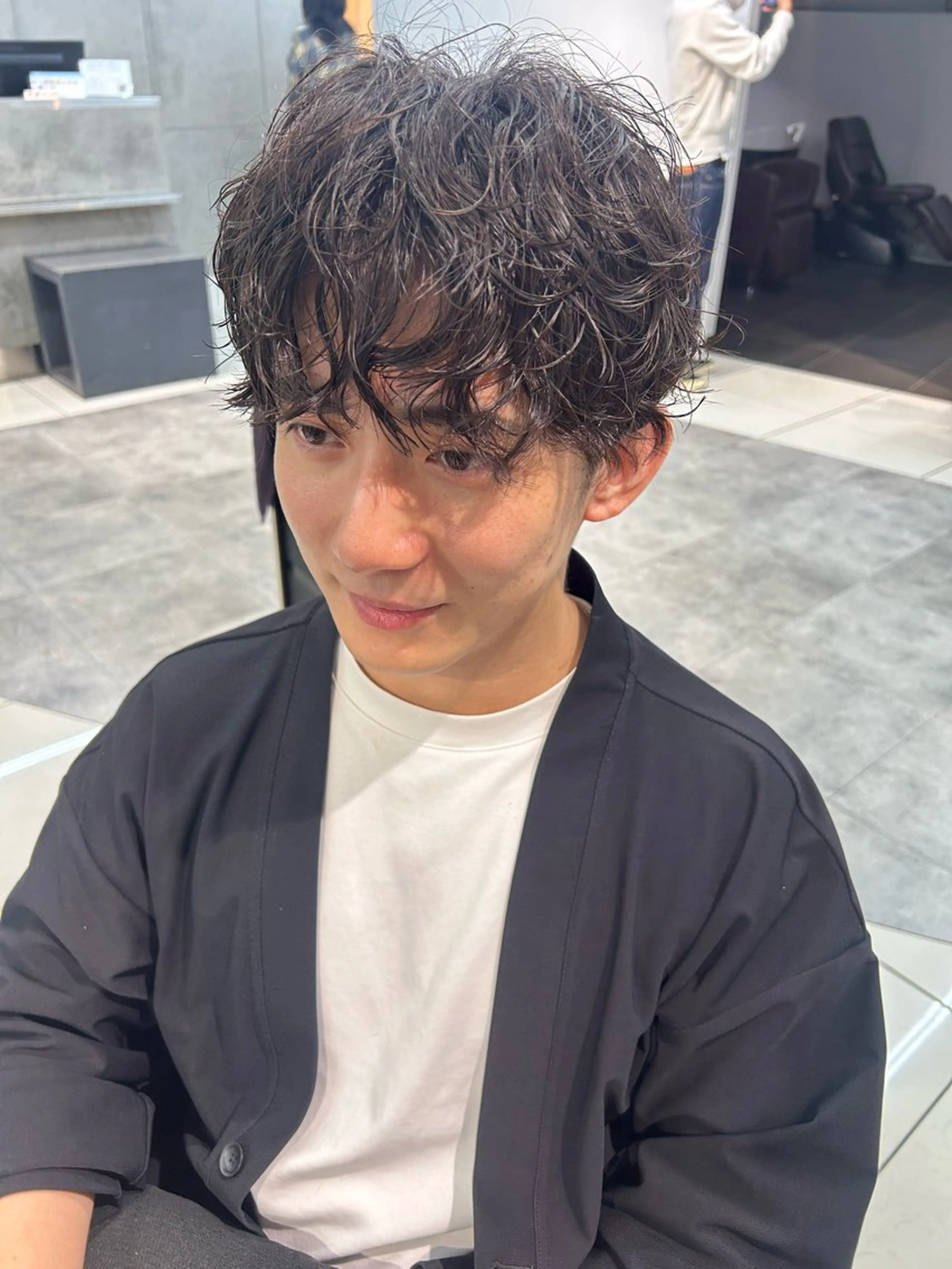 ショート パーマ メンズ メンズパーマ カット パーマ ナチュラル×色気パ ーマ 渋谷/マナミのヘアスタイル