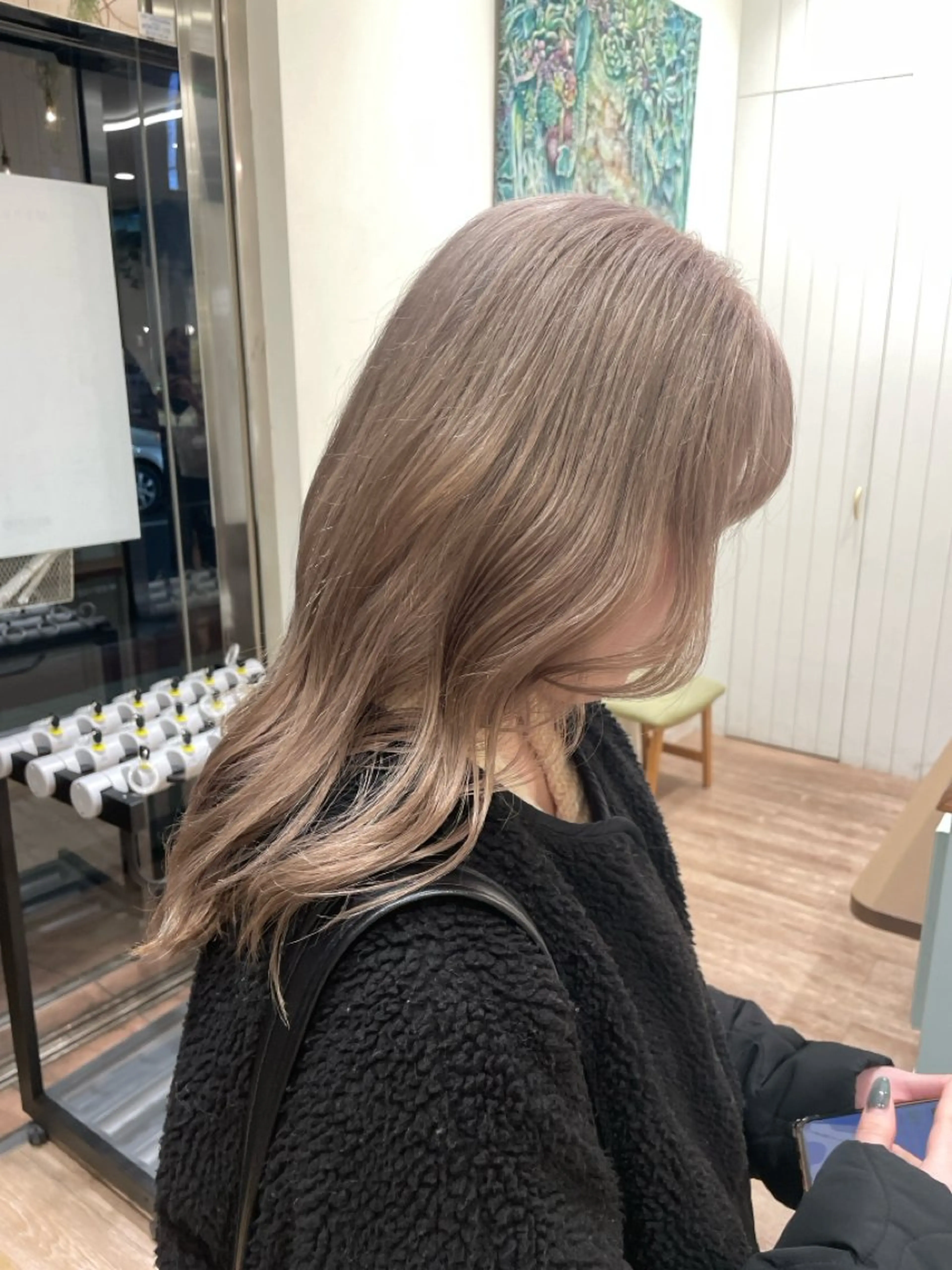 セミロング ヘアカラー 韓国／大宮／レイヤー 🤍AYA🤍のヘアスタイル