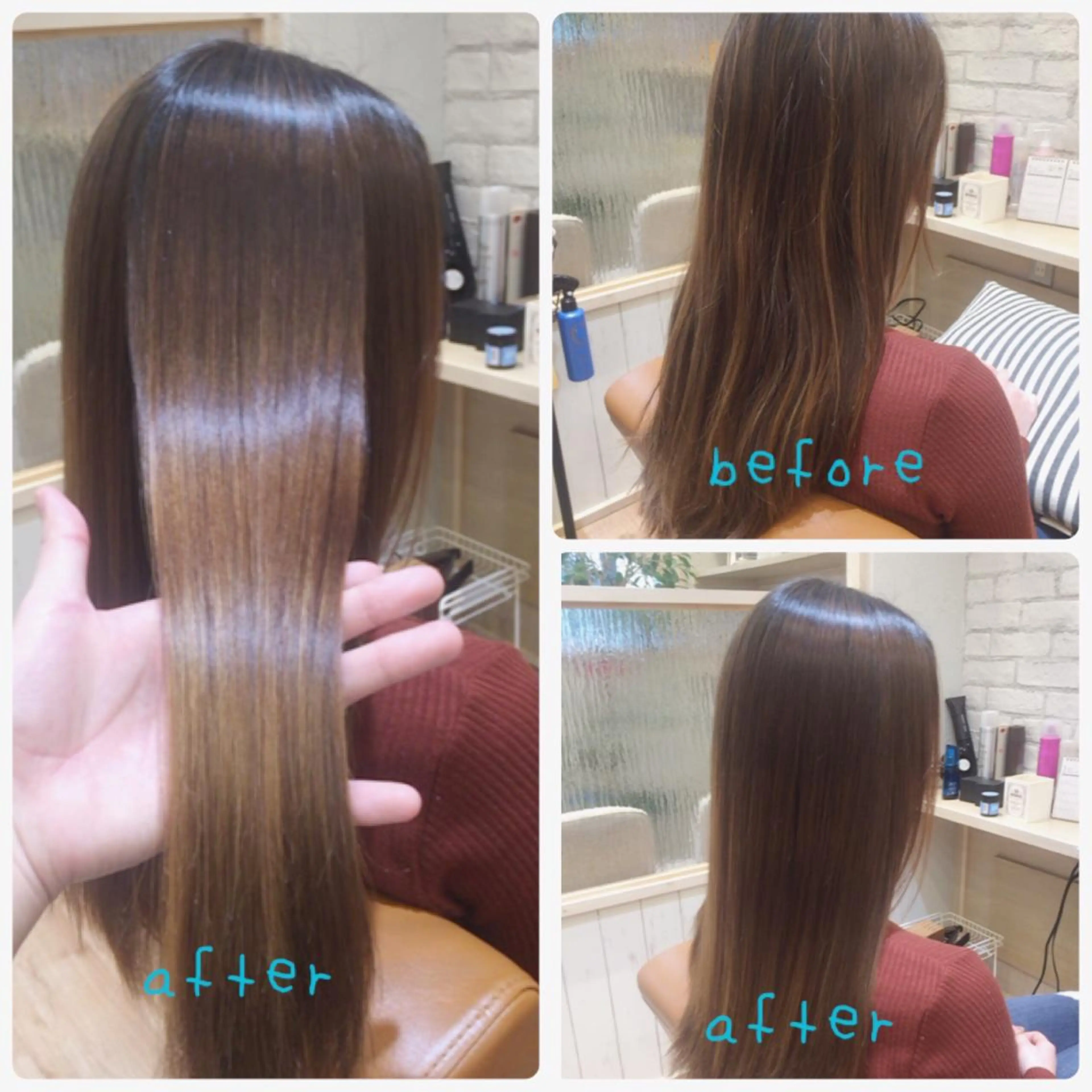 ミディアム セミロング ロング パーマ 髪質改善 縮毛矯正 courage所属・kanako カナコのヘアスタイル