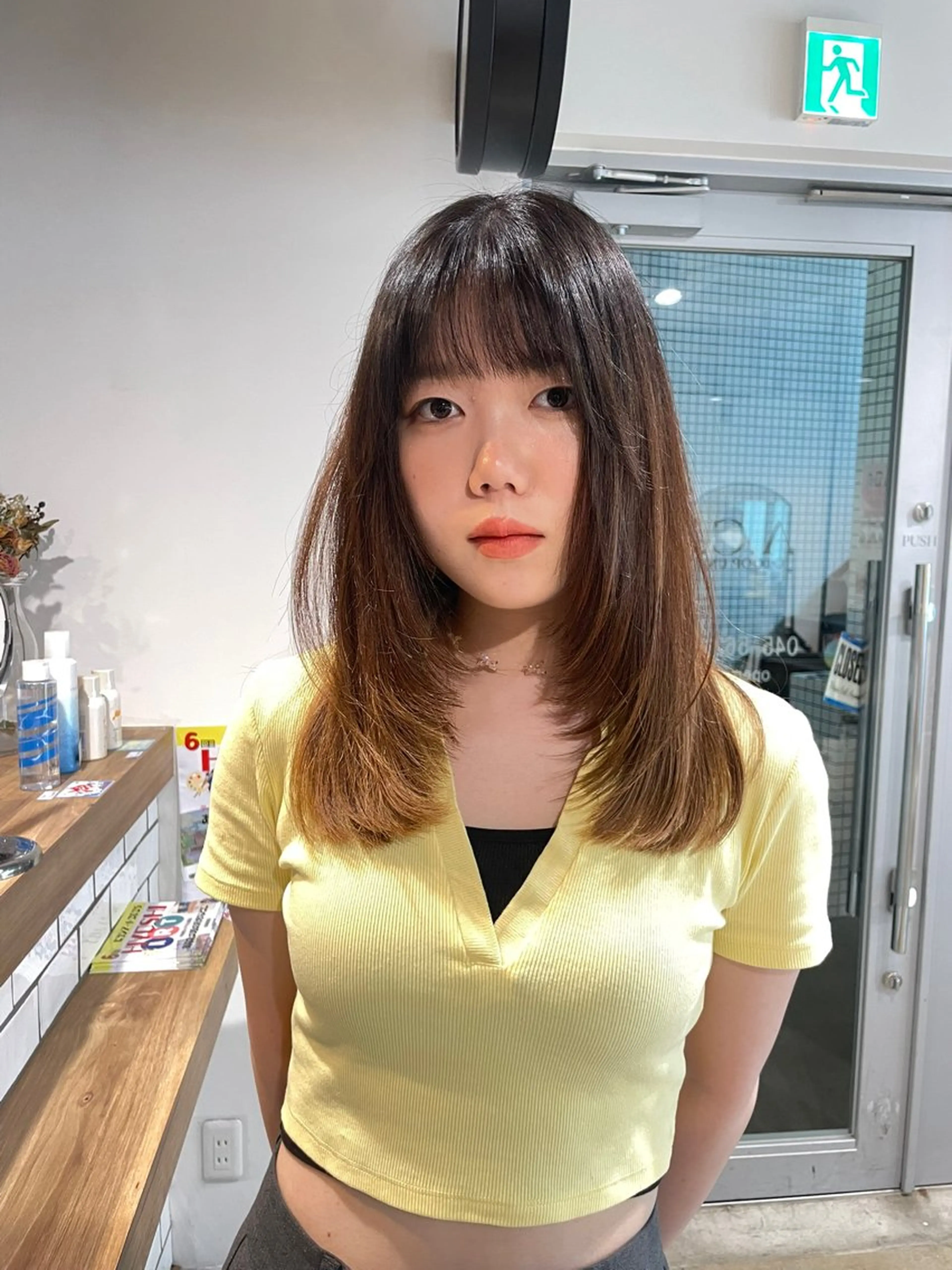 ミディアム 顔まわりレイヤー レイヤーカット カット トリートメント 髪質改善カラー🪡✨ レイヤー/ rinaのヘアスタイル