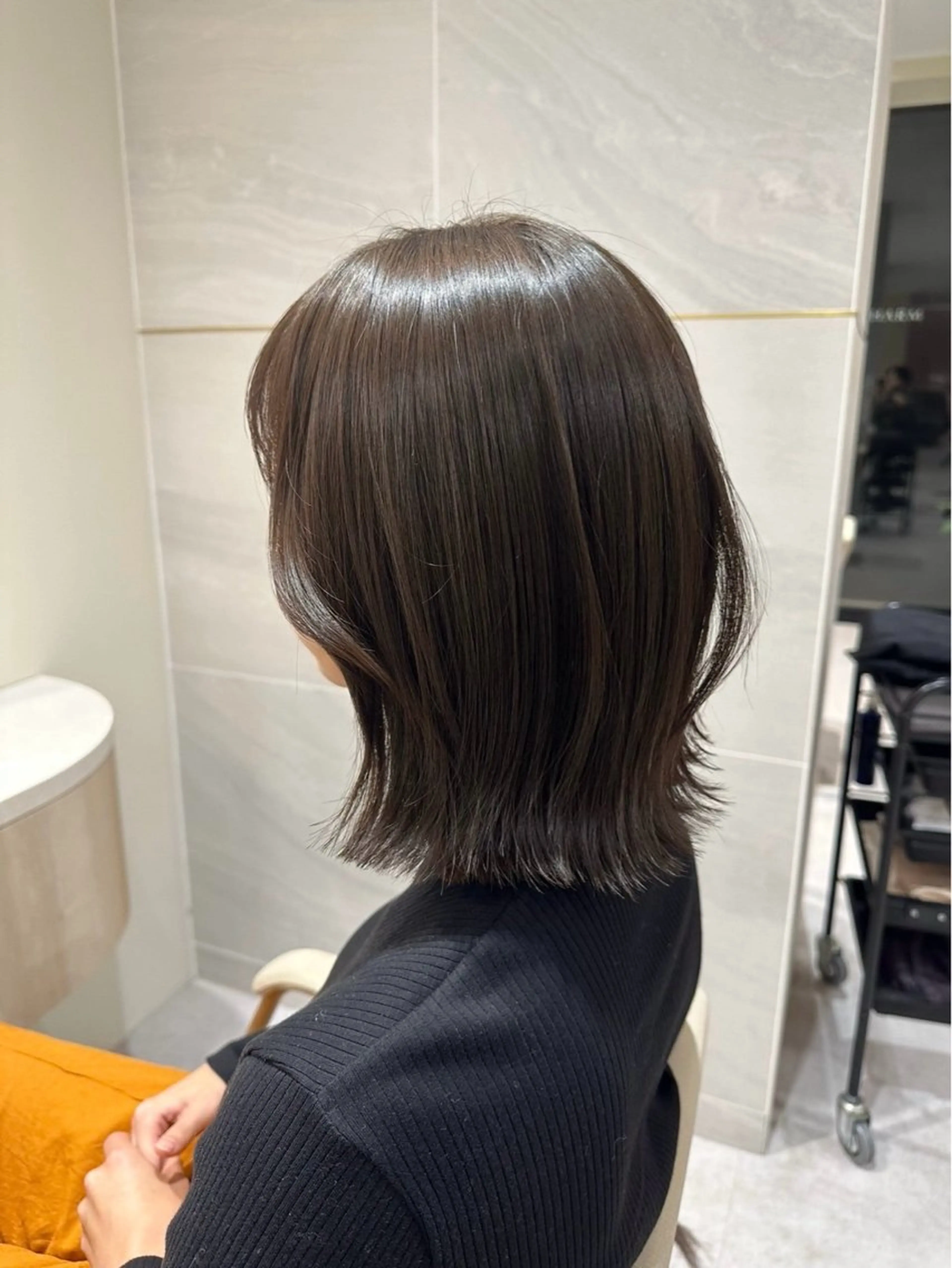 ミディアム カラー イルミナカラー ボブ くびれヘア 髪質改善 トリートメント カット ヘアカラー Ms.CHARM所属・透明感カラー🌿 グレージュ🐺陽介のヘアスタイル