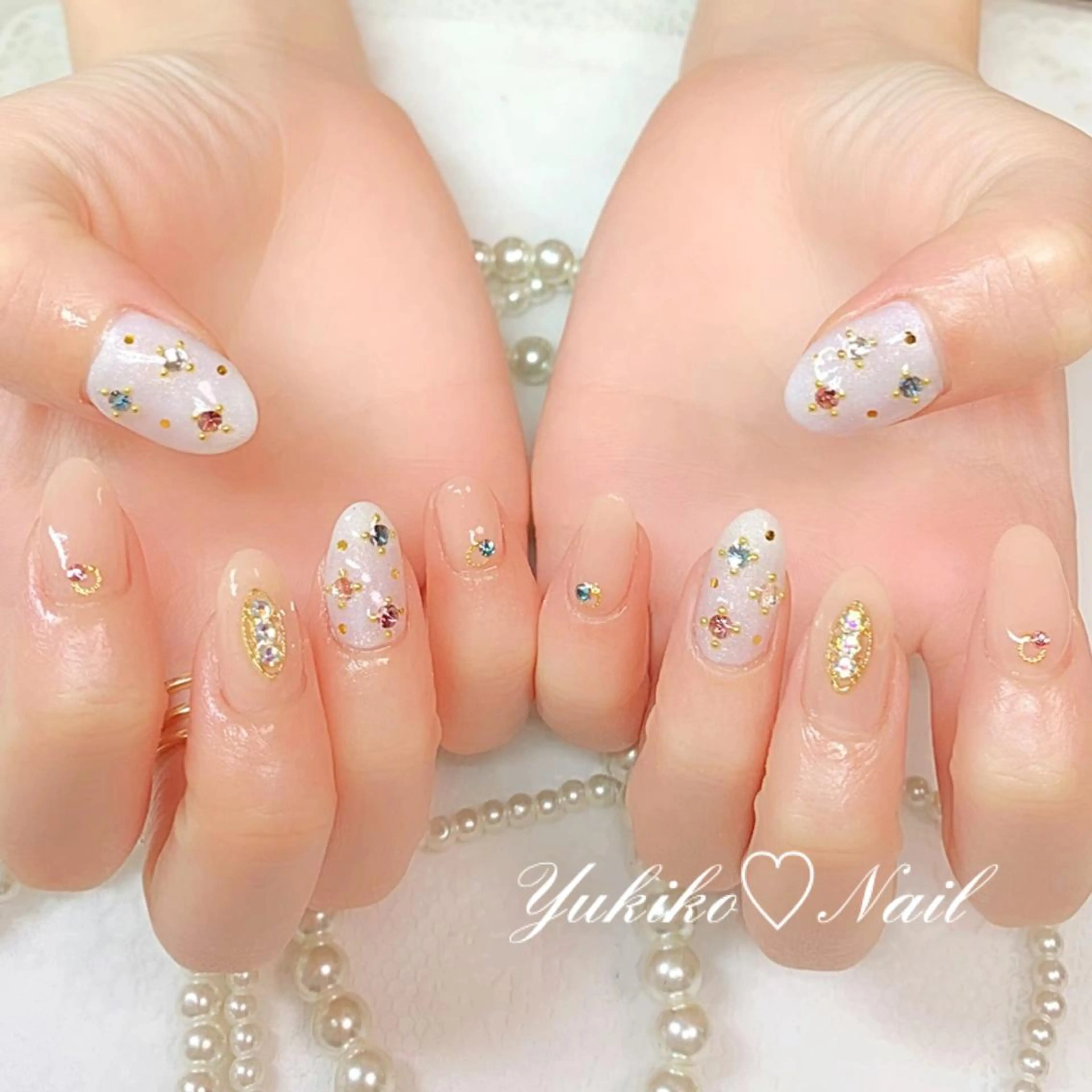ネイル キラキラネイル ハンドネイル ユキコ ネイルのネイルデザイン