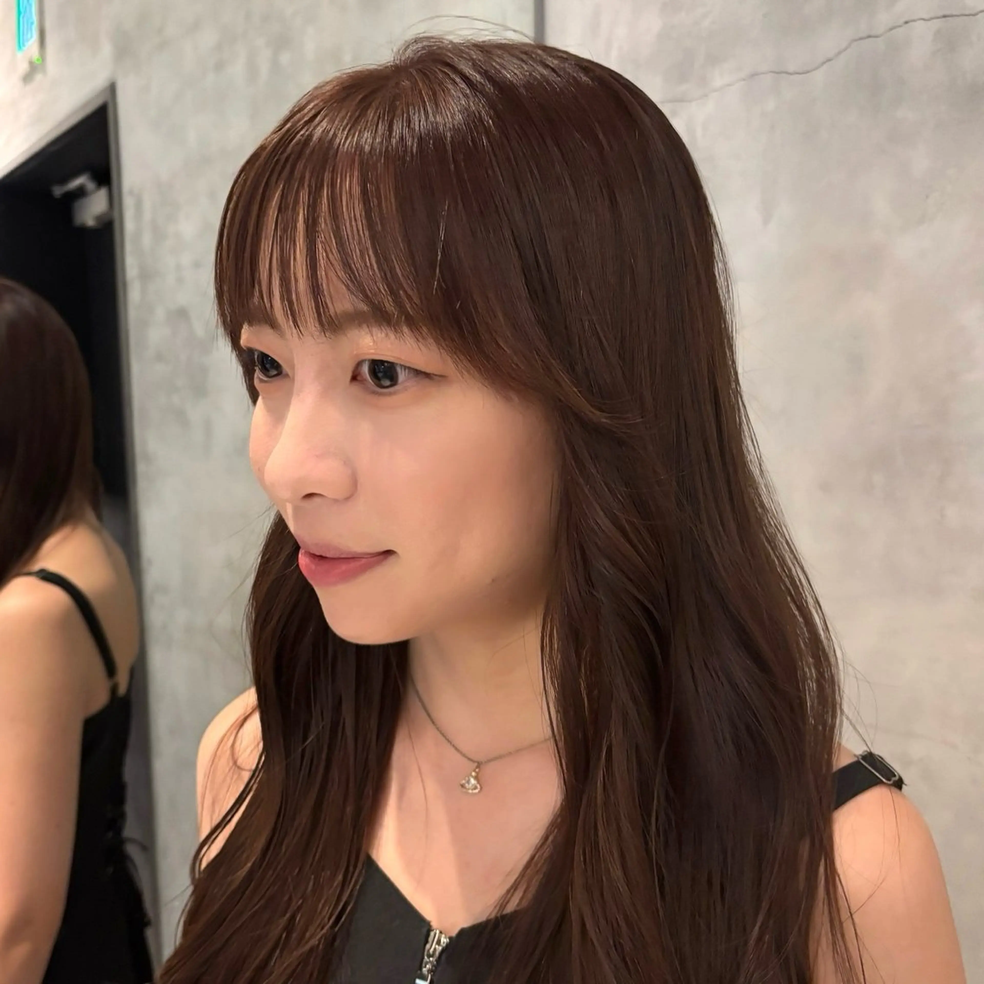 ロング カラー ブラウンカラー 透明感カラー ラベンダーカラー 似合わせカット カット ヘアカラー トリートメント 顔まわり/レイヤー/ 透明感/まいな🥨のヘアスタイル