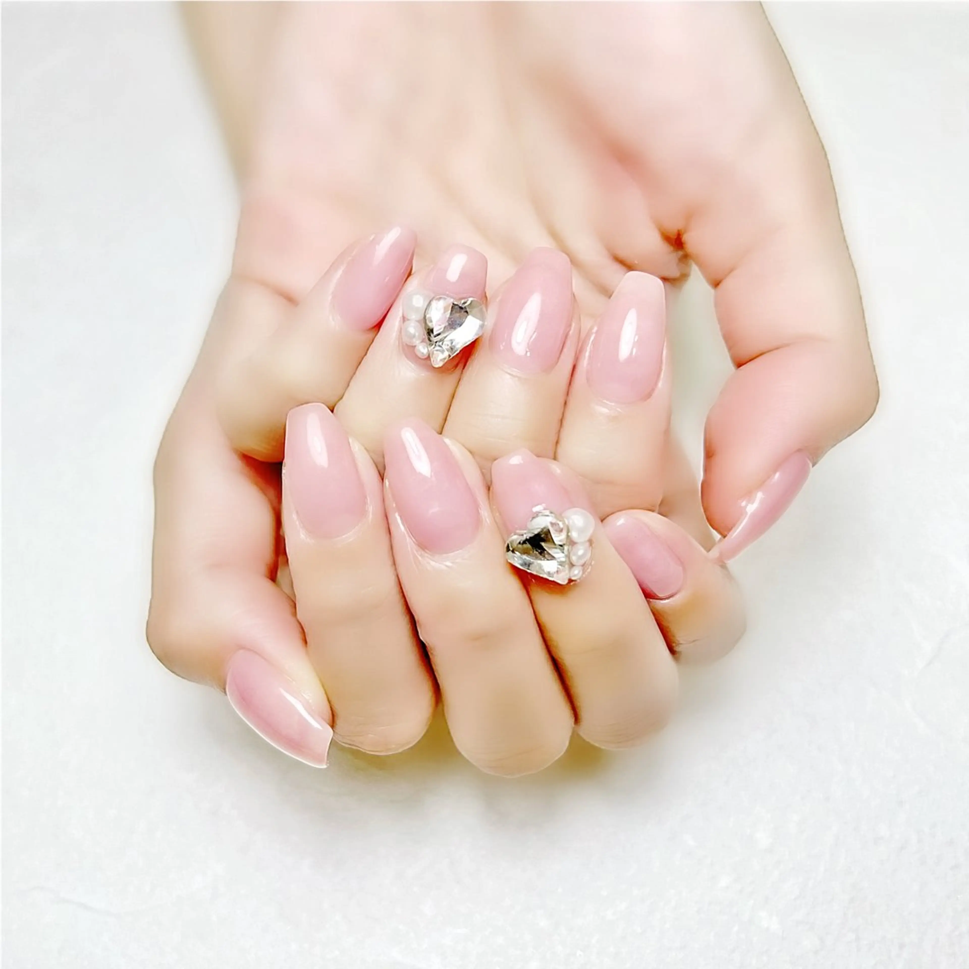ネイル ハート オフィスネイル ワンカラーネイル ピンク rouse nail RISATOのネイルデザイン