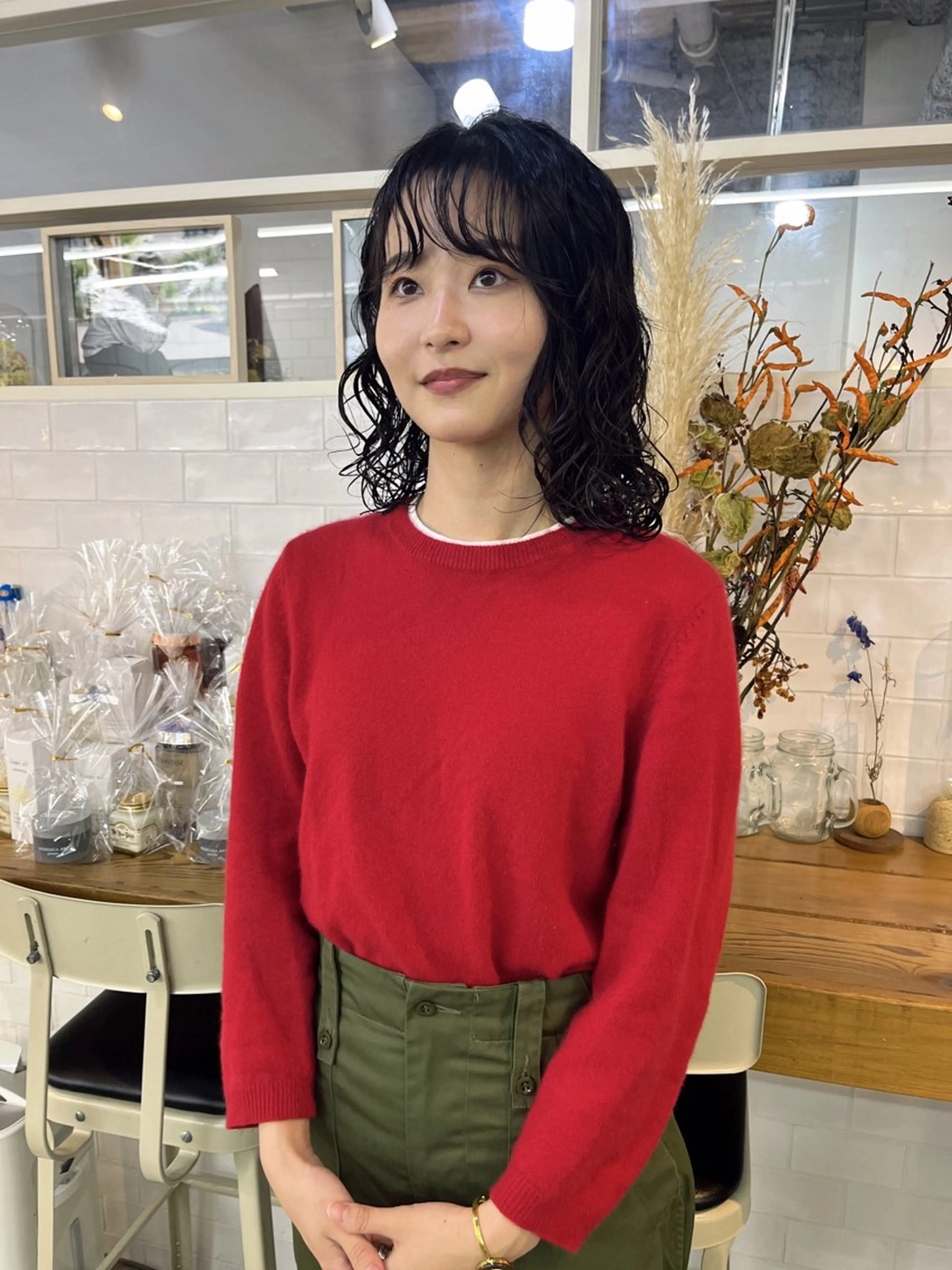 ミディアム パーマ ミディアムパーマ カット パーマ benji仙台所属・KOKI/ ボブ/ パーマ/透明感カラーのヘアスタイル